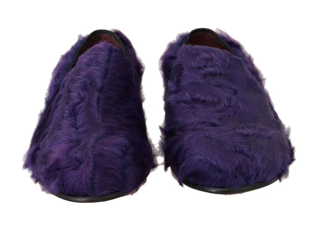 Dolce & Gabbana Purple Slip On Loafers for Women additional view