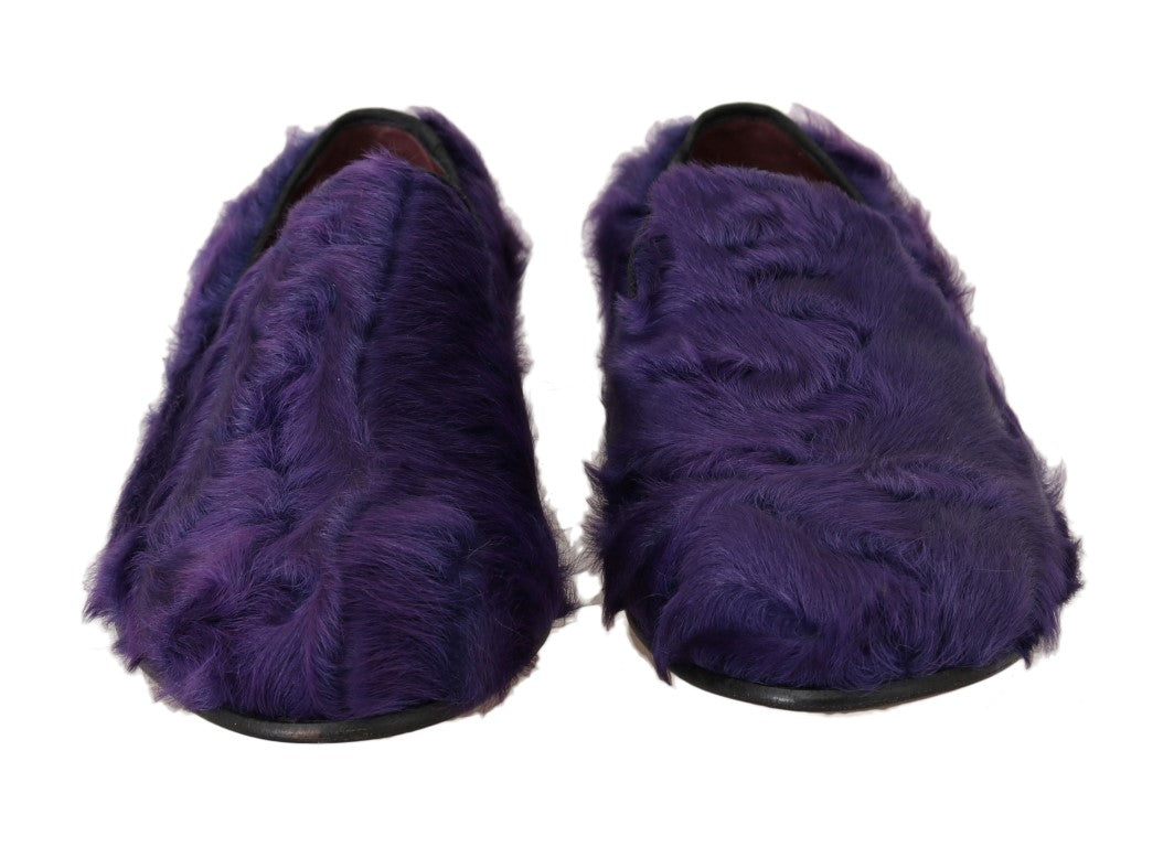 Dolce & Gabbana Purple Slip On Loafers for Women additional view