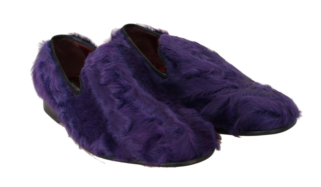 Dolce & Gabbana Purple Slip On Loafers for Women additional view