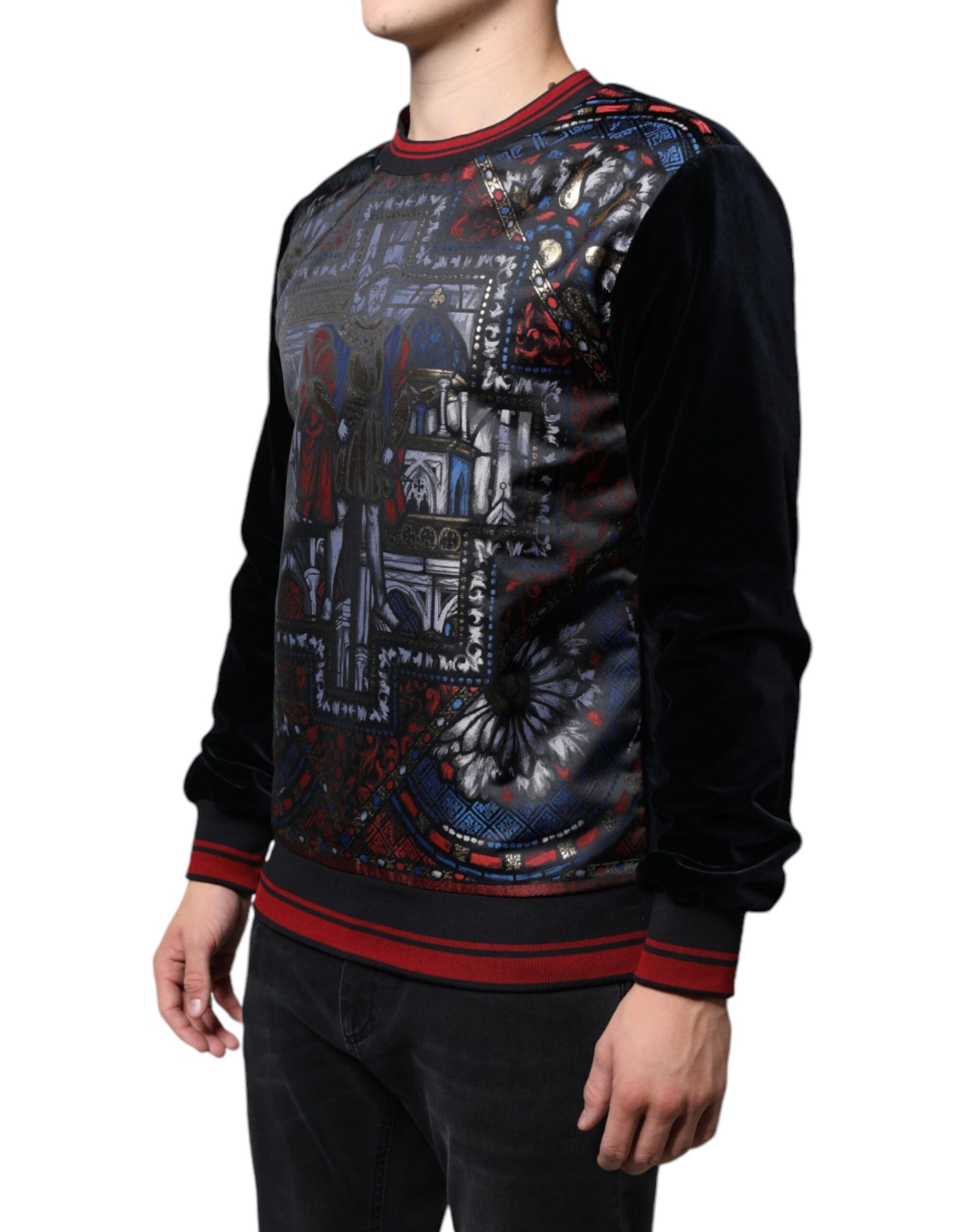 Pull Ras du Cou Jacquard Multicolore Dolce & Gabbana