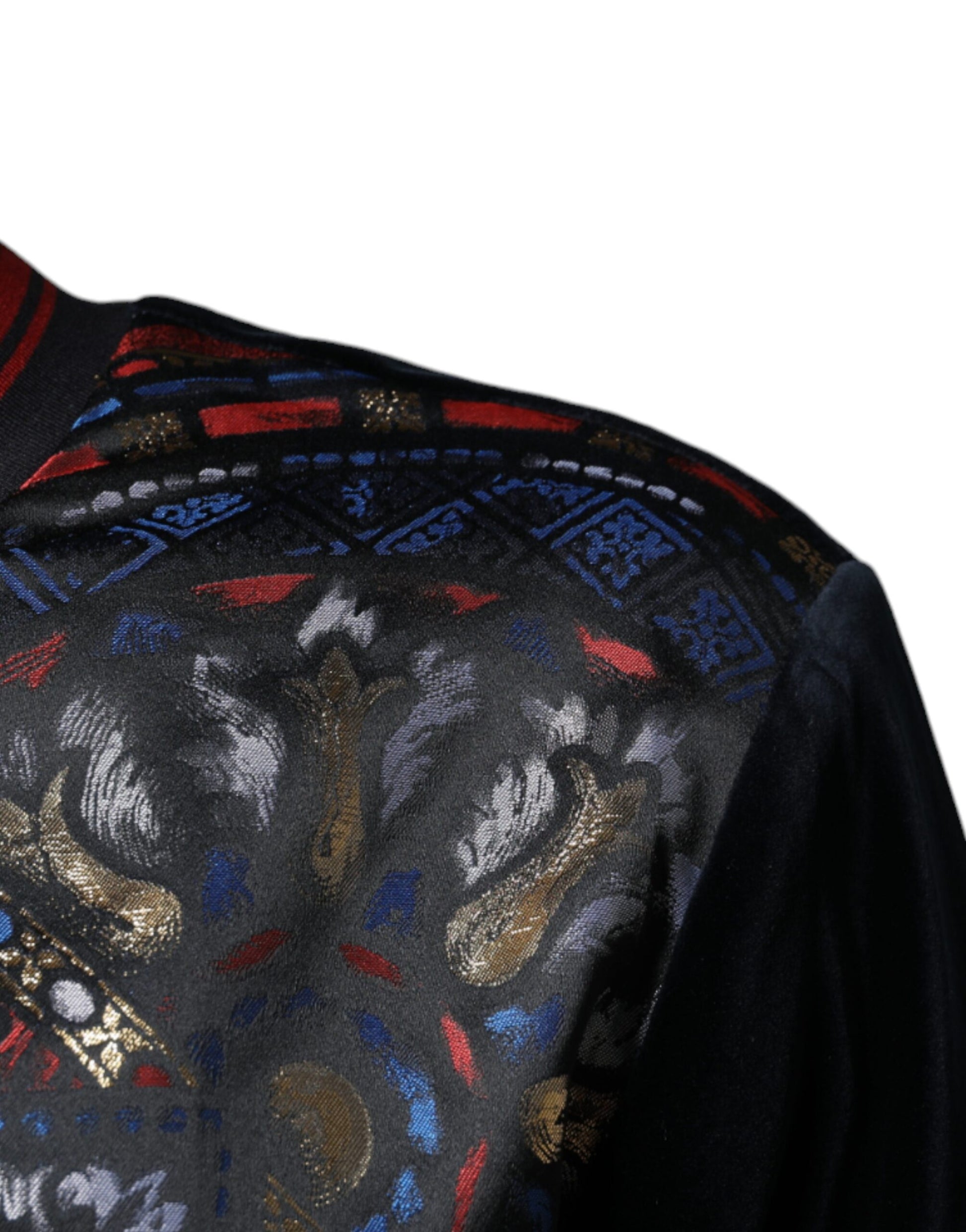 Pull Ras du Cou Jacquard Multicolore Dolce & Gabbana