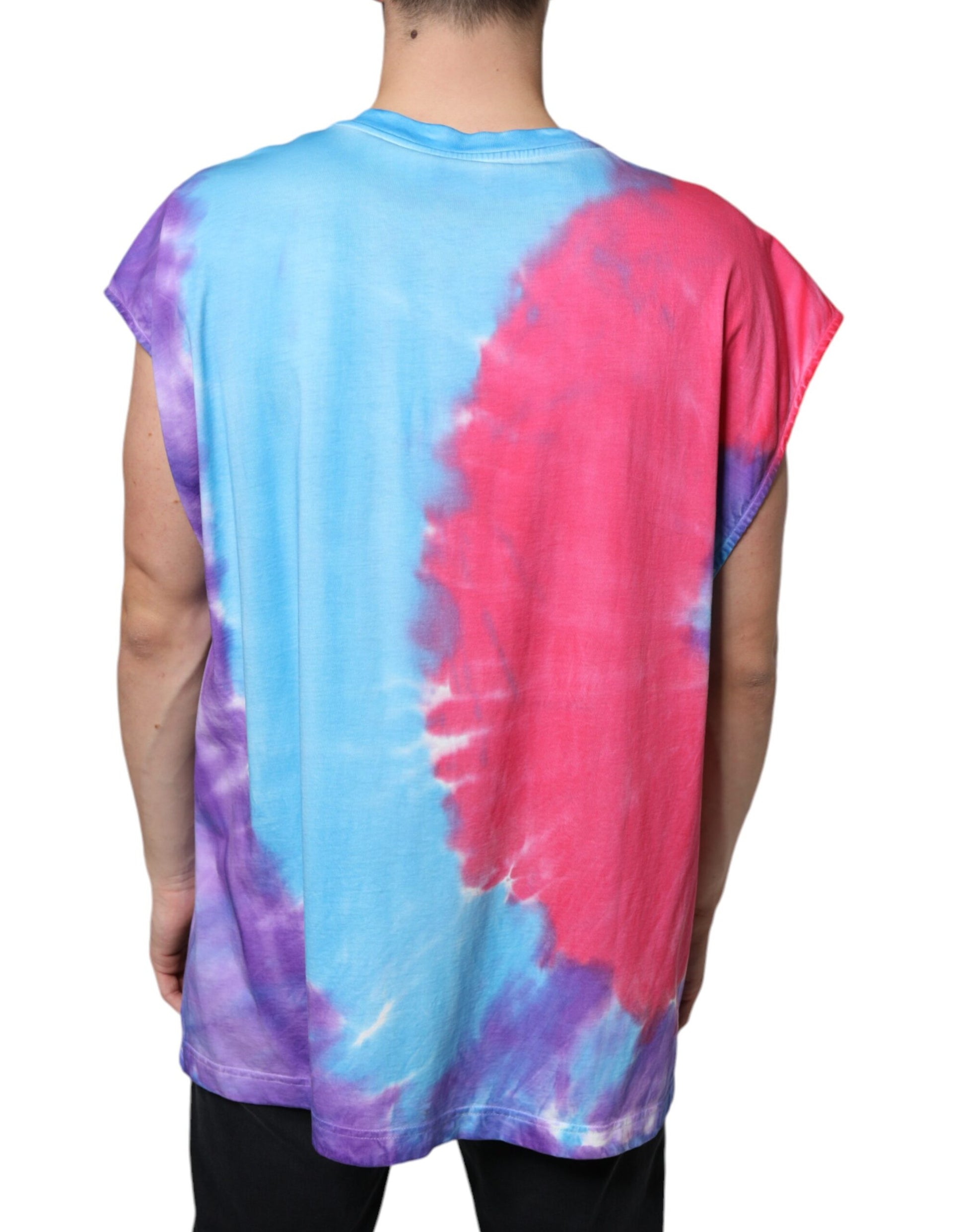 Dolce & Gabbana Multicolor Sleeveless T-Shirt for Men detail view