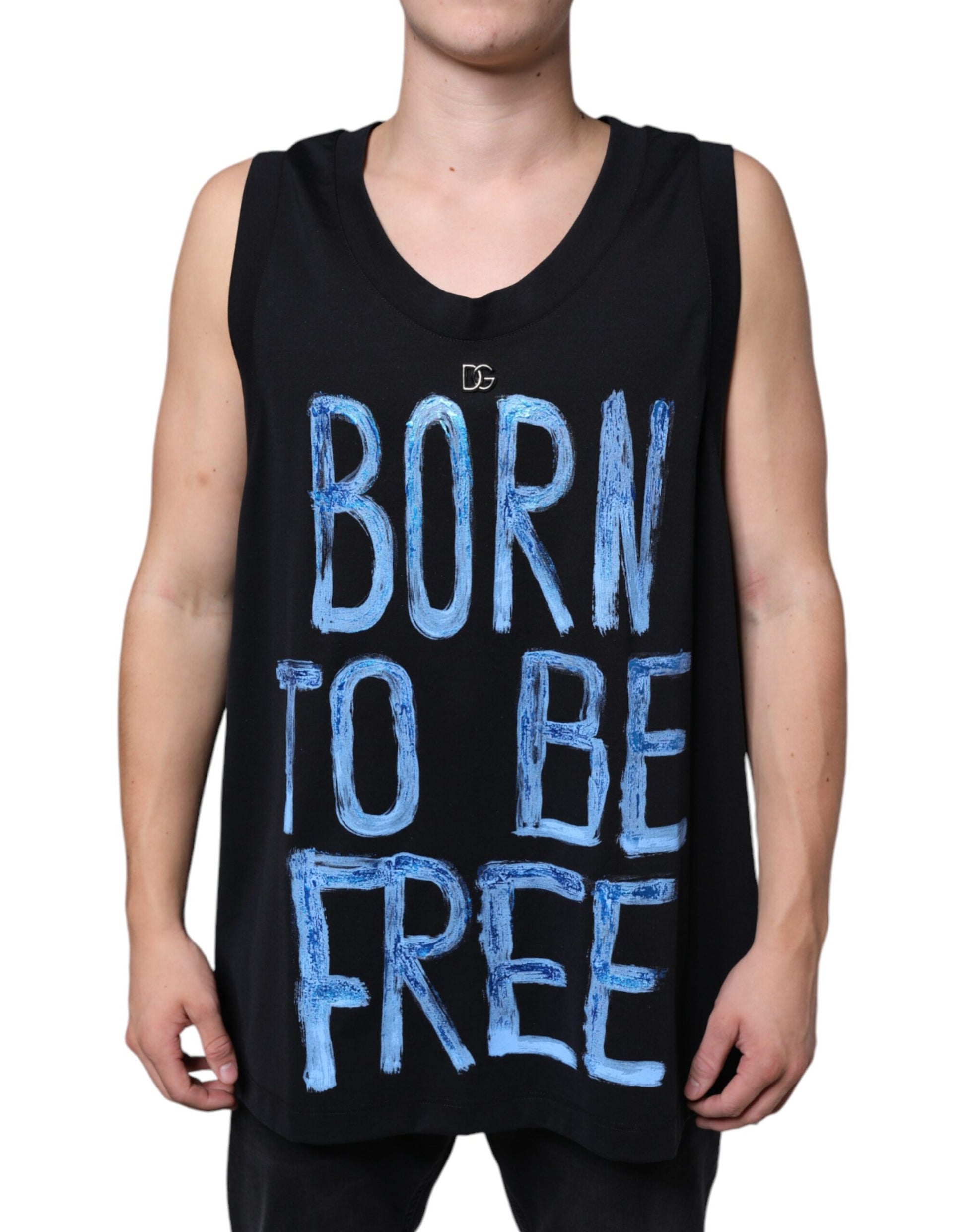 Dolce & Gabbana Black Sleeveless T-Shirt for Men