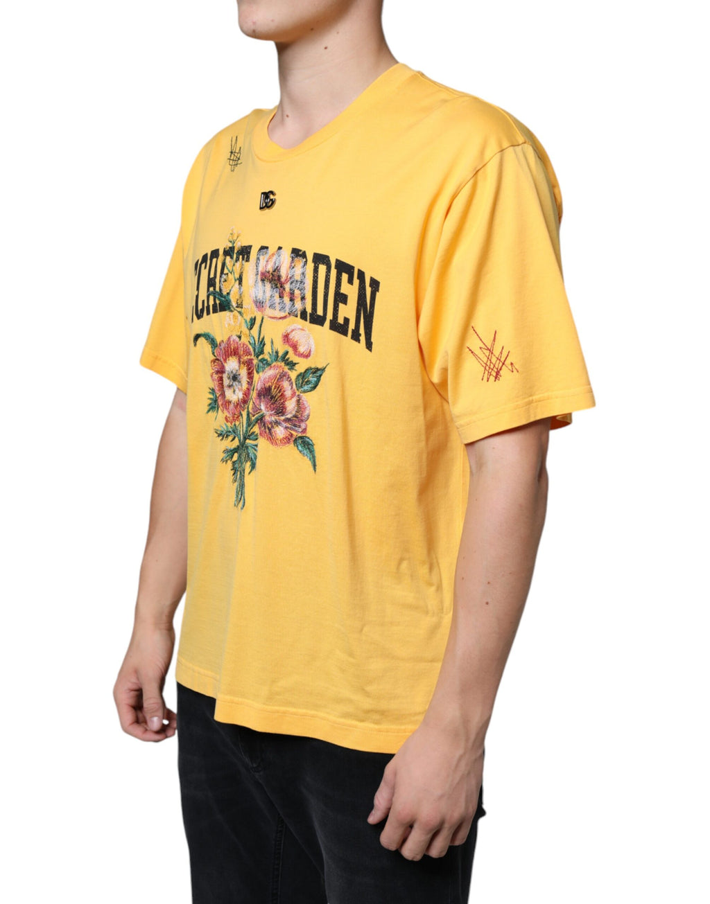 Dolce & Gabbana Yellow T-Shirt for Men detail view