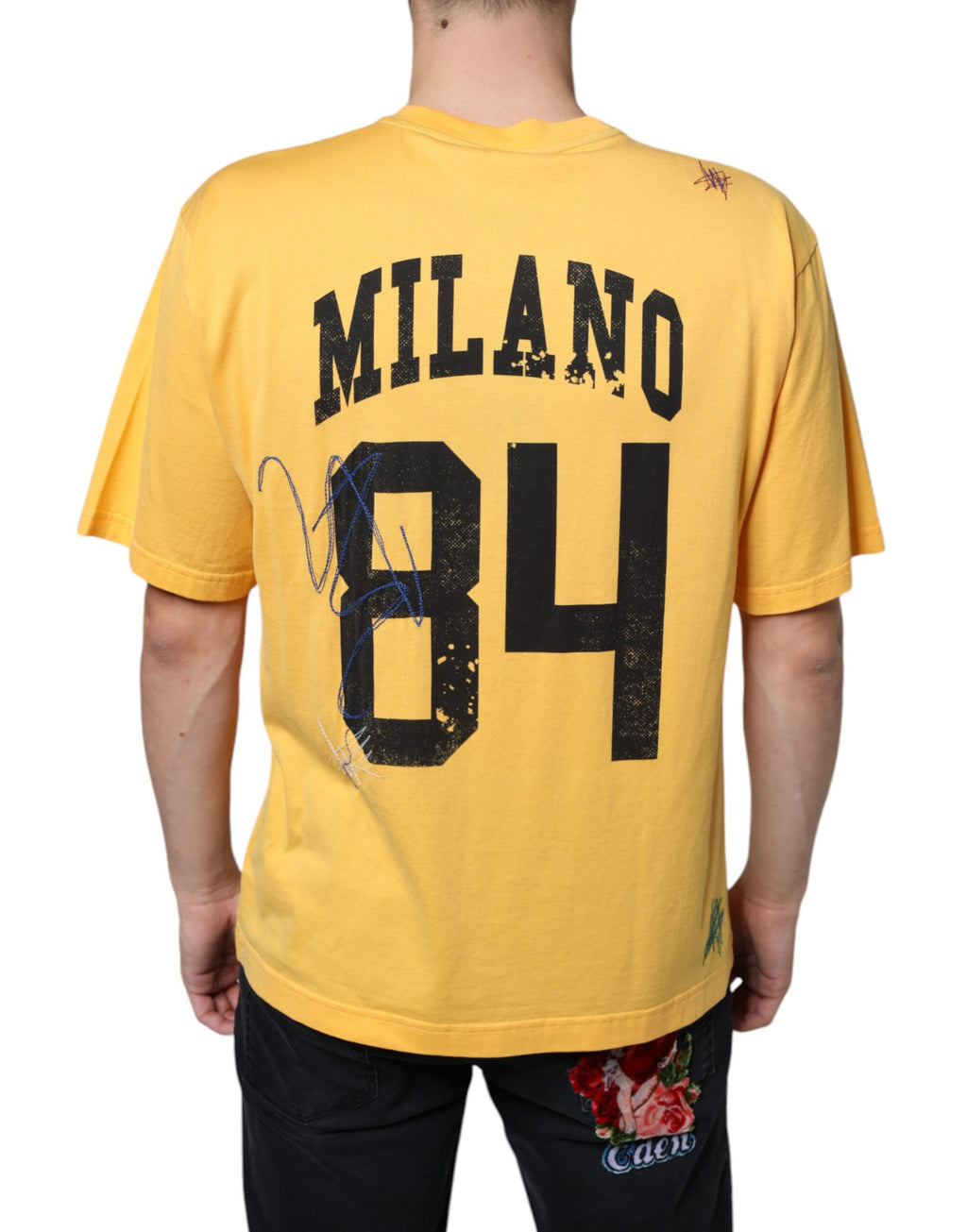 Dolce & Gabbana Yellow T-Shirt for Men side view
