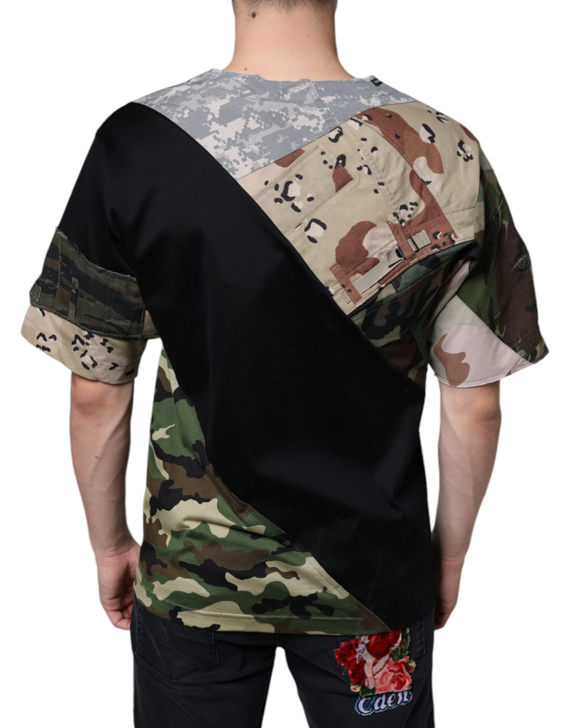 T-shirt Dolce & Gabbana multicolore en patchwork camouflage DG Royal