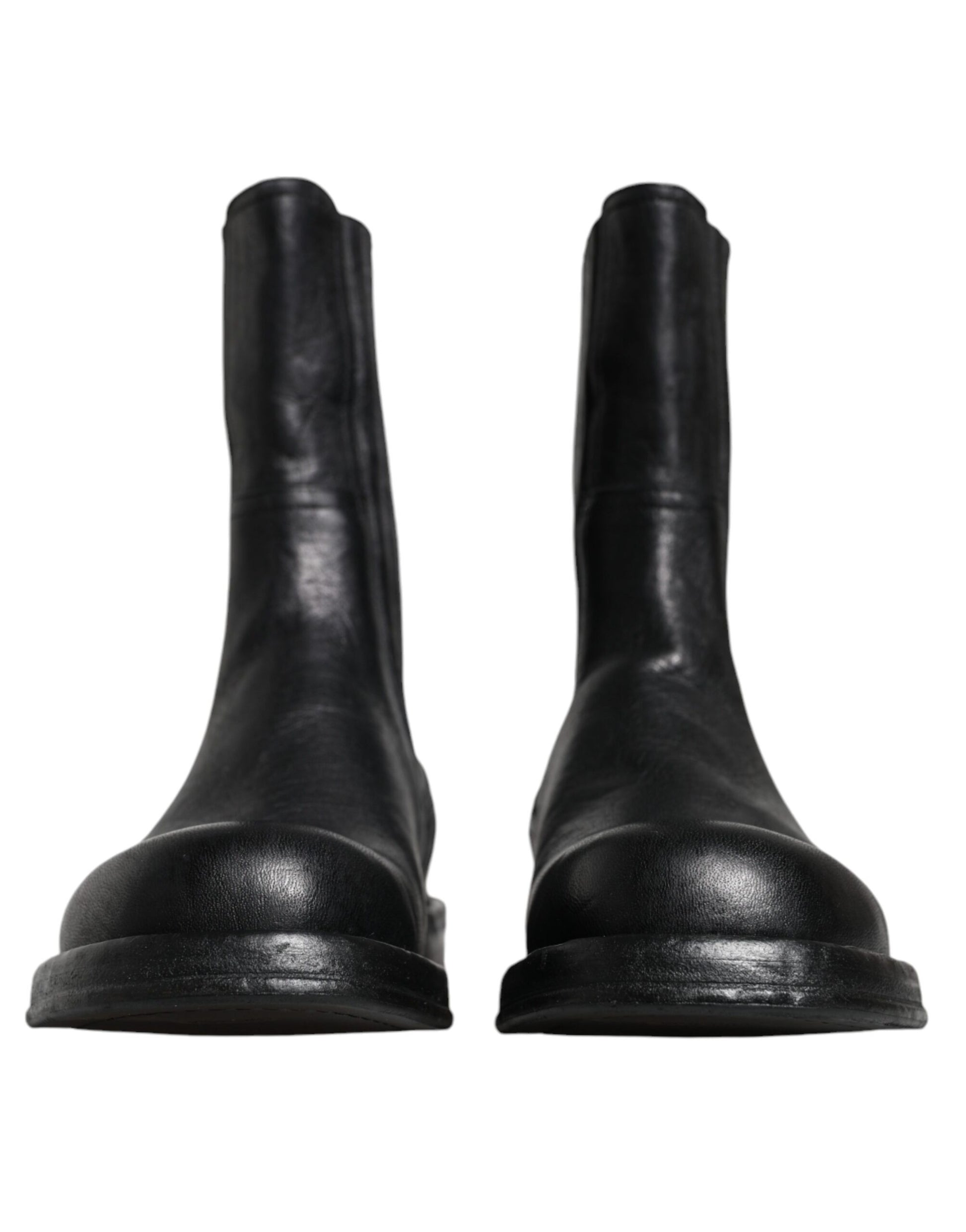 Bottes mi-mollet Dolce & Gabbana en cuir de cheval noir