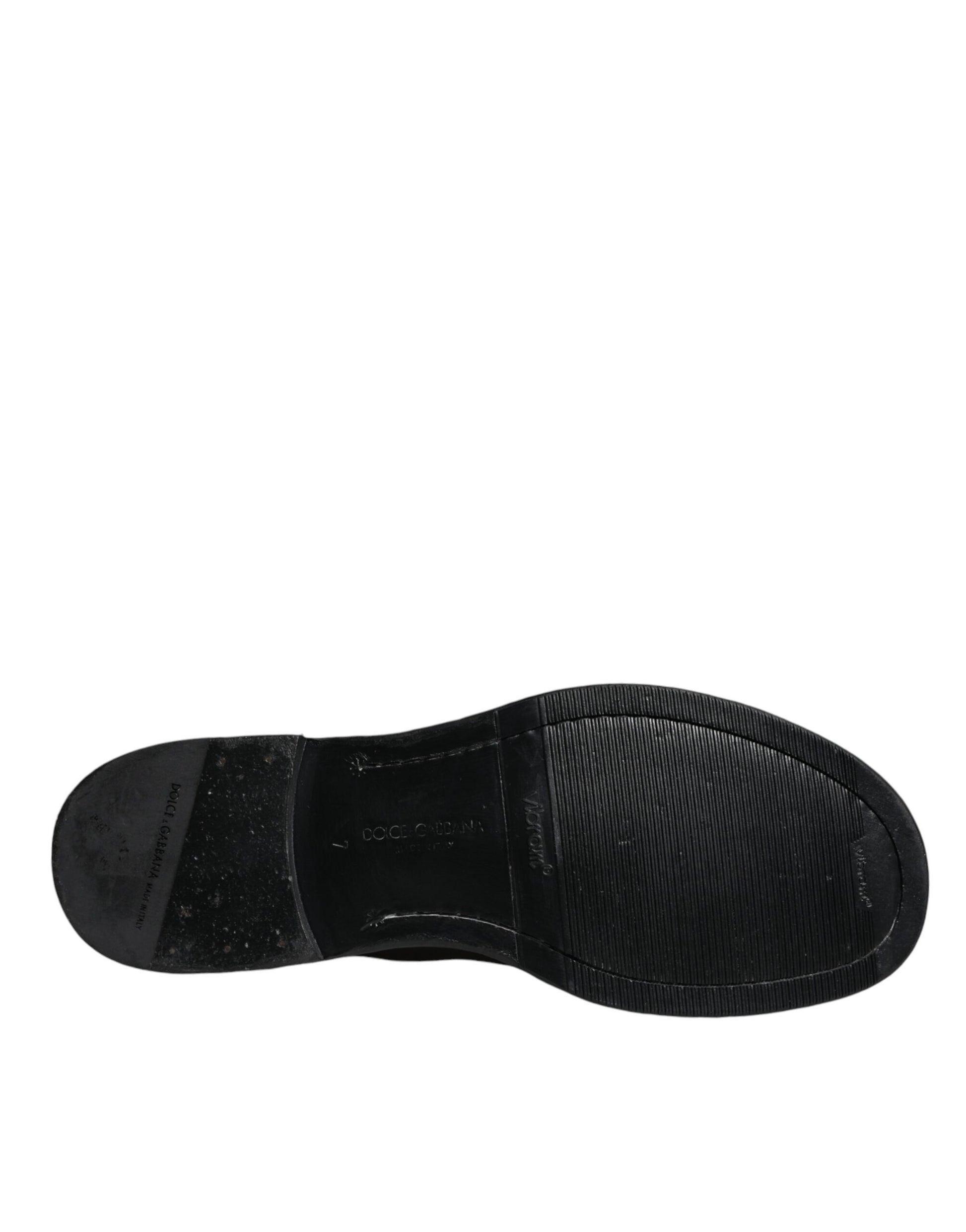 Bottes mi-mollet Dolce & Gabbana en cuir de cheval noir