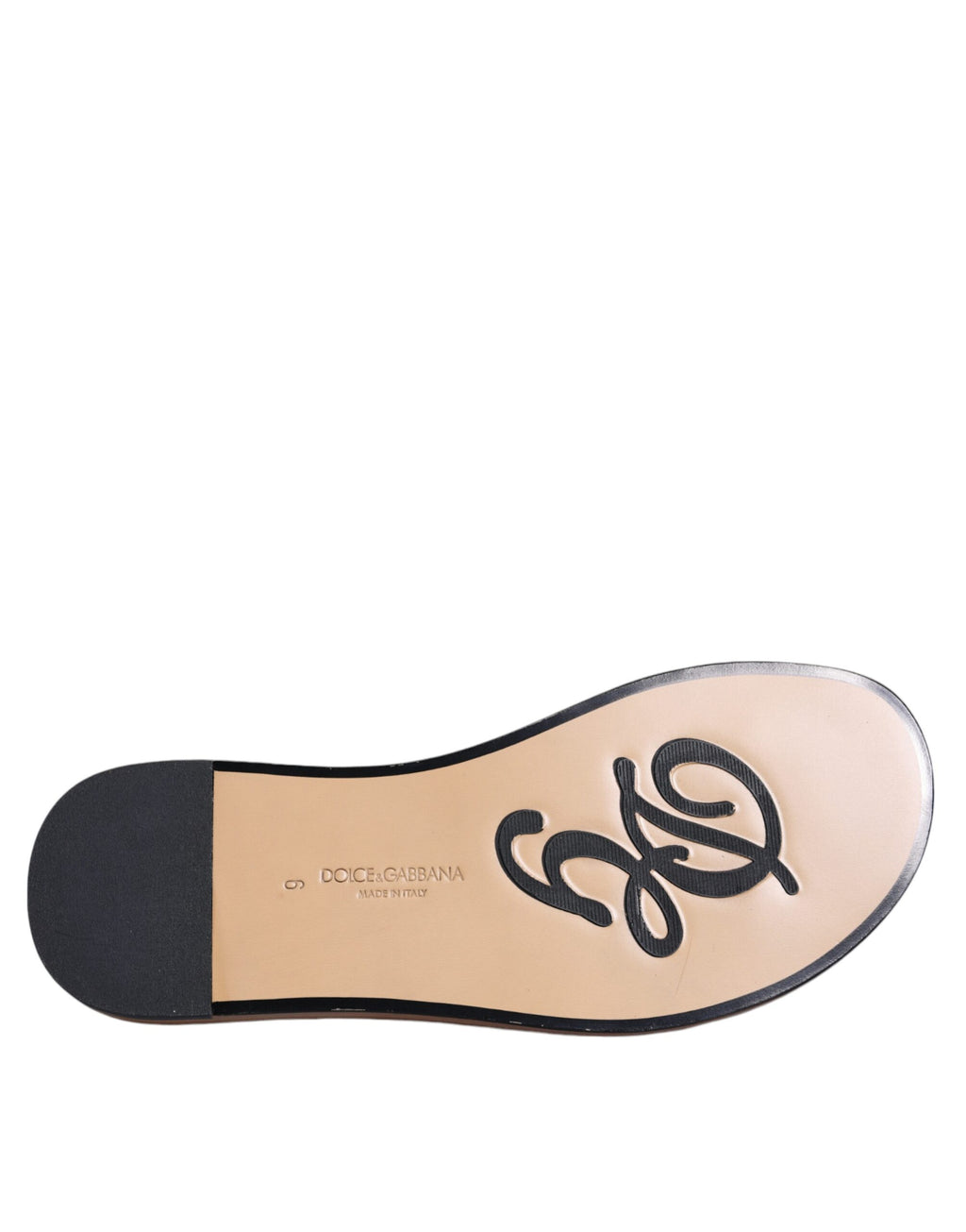 Chaussures plates en raphia tressé noir monochrome Dolce & Gabbana