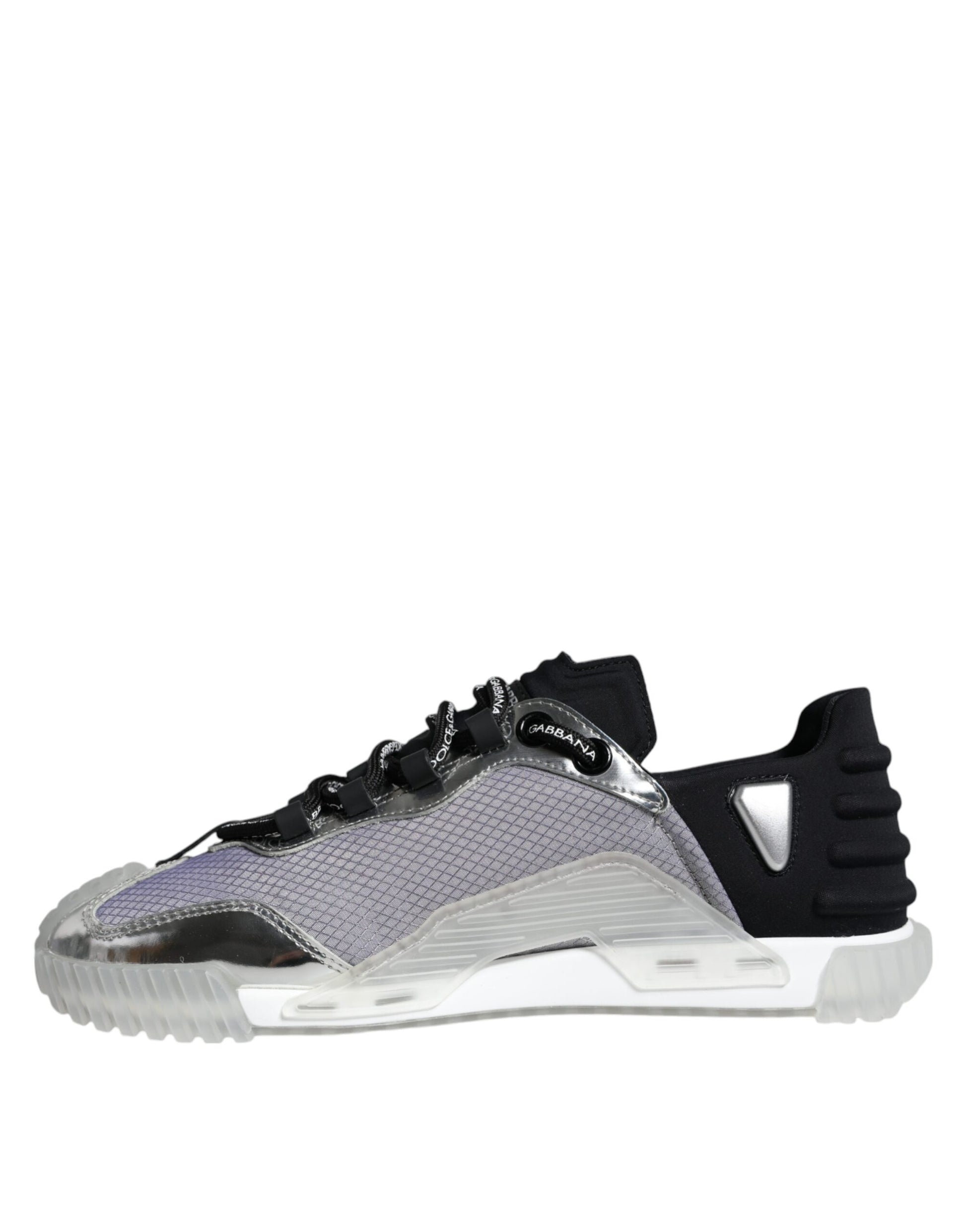 Dolce & Gabbana Baskets basses NS1 en nylon noir et argent