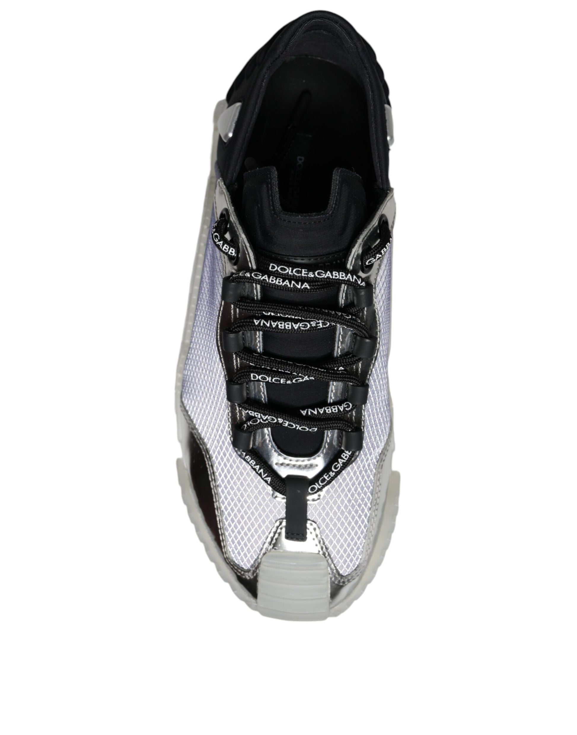 Dolce & Gabbana Baskets basses NS1 en nylon noir et argent