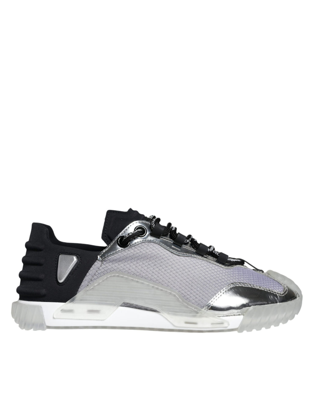 Dolce & Gabbana Baskets basses NS1 en nylon noir et argent
