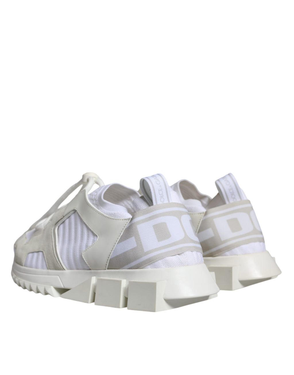 Dolce & Gabbana White Low Top Sneakers for Women side view