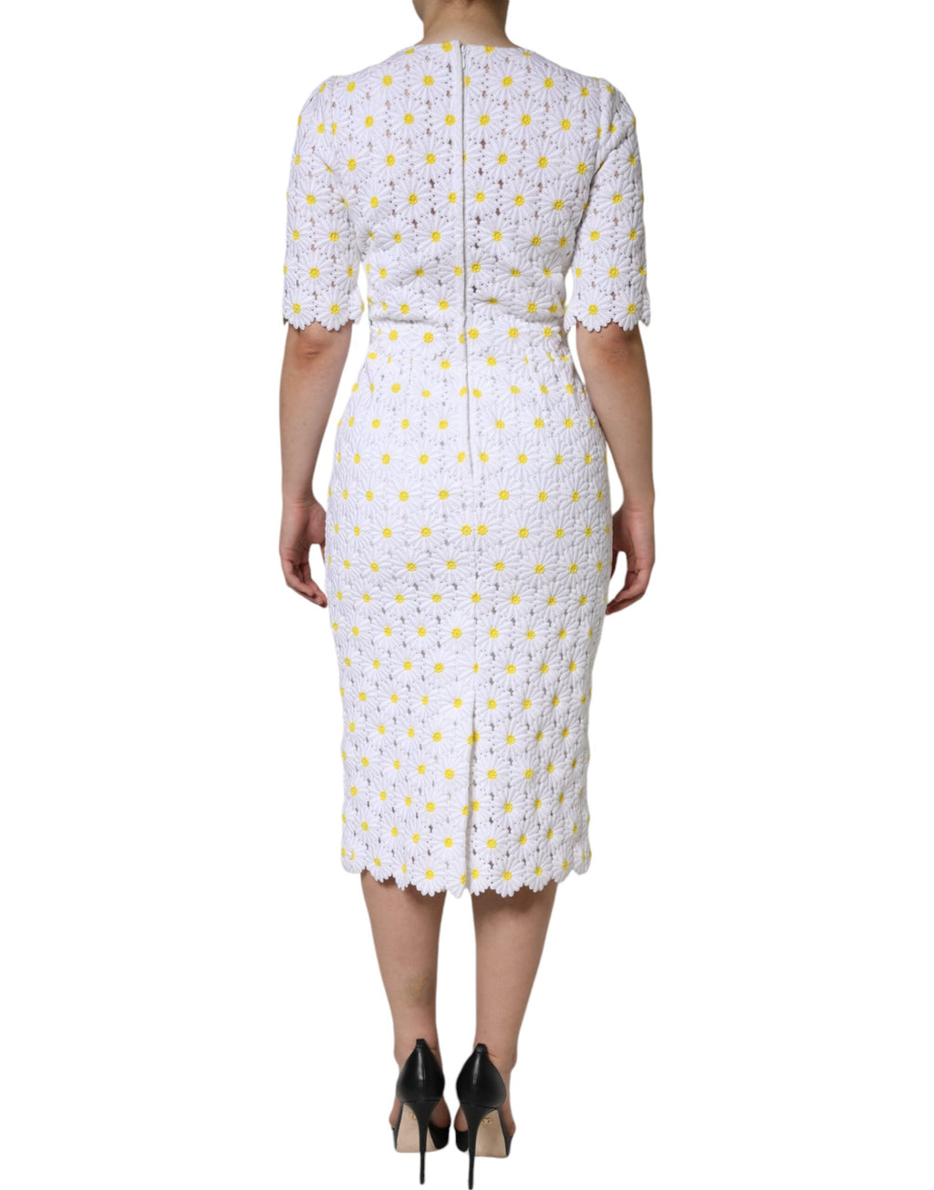 Dolce & Gabbana White Midi Dress for Women side view