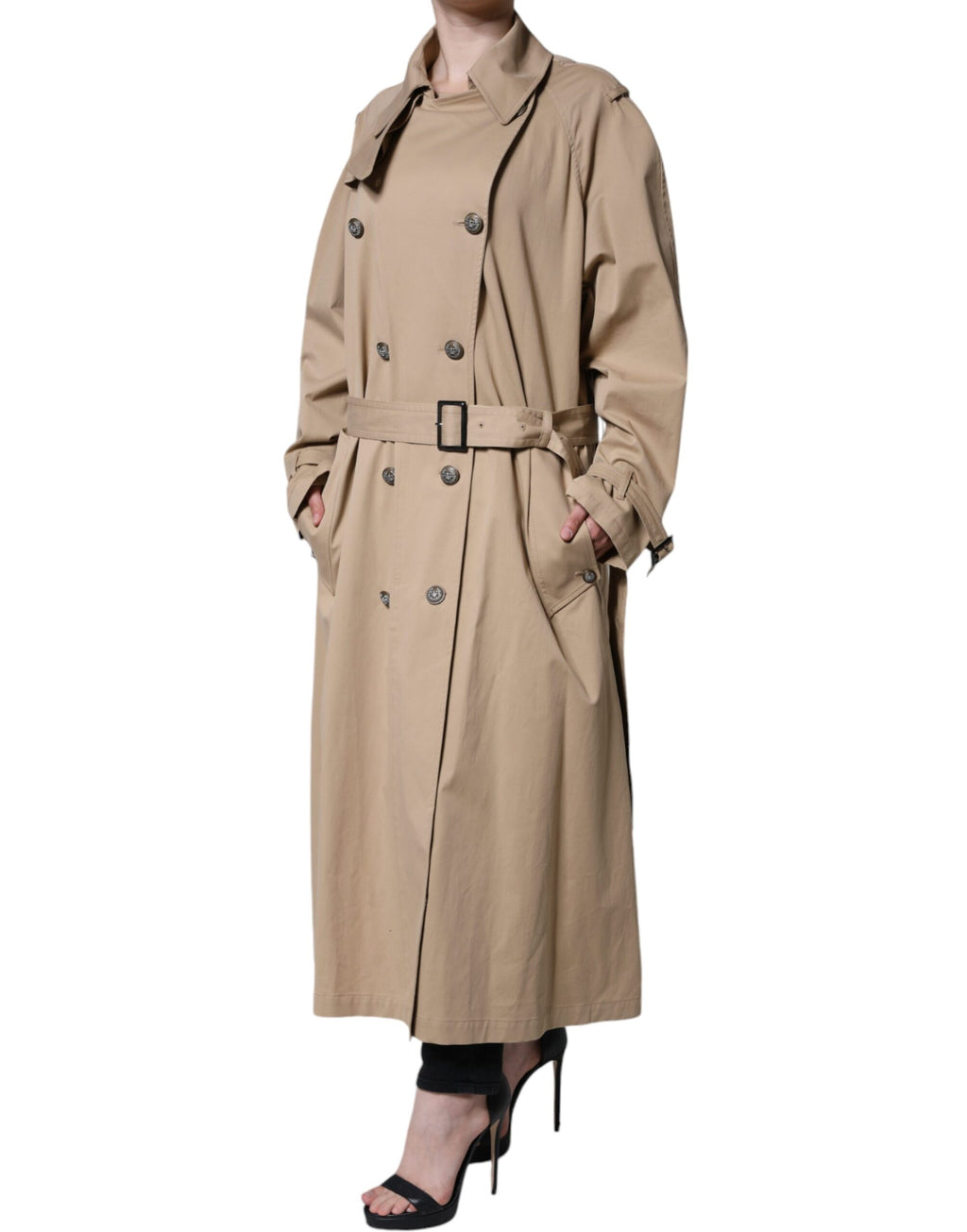 Dolce & Gabbana Green Trench Coats for Women detail view