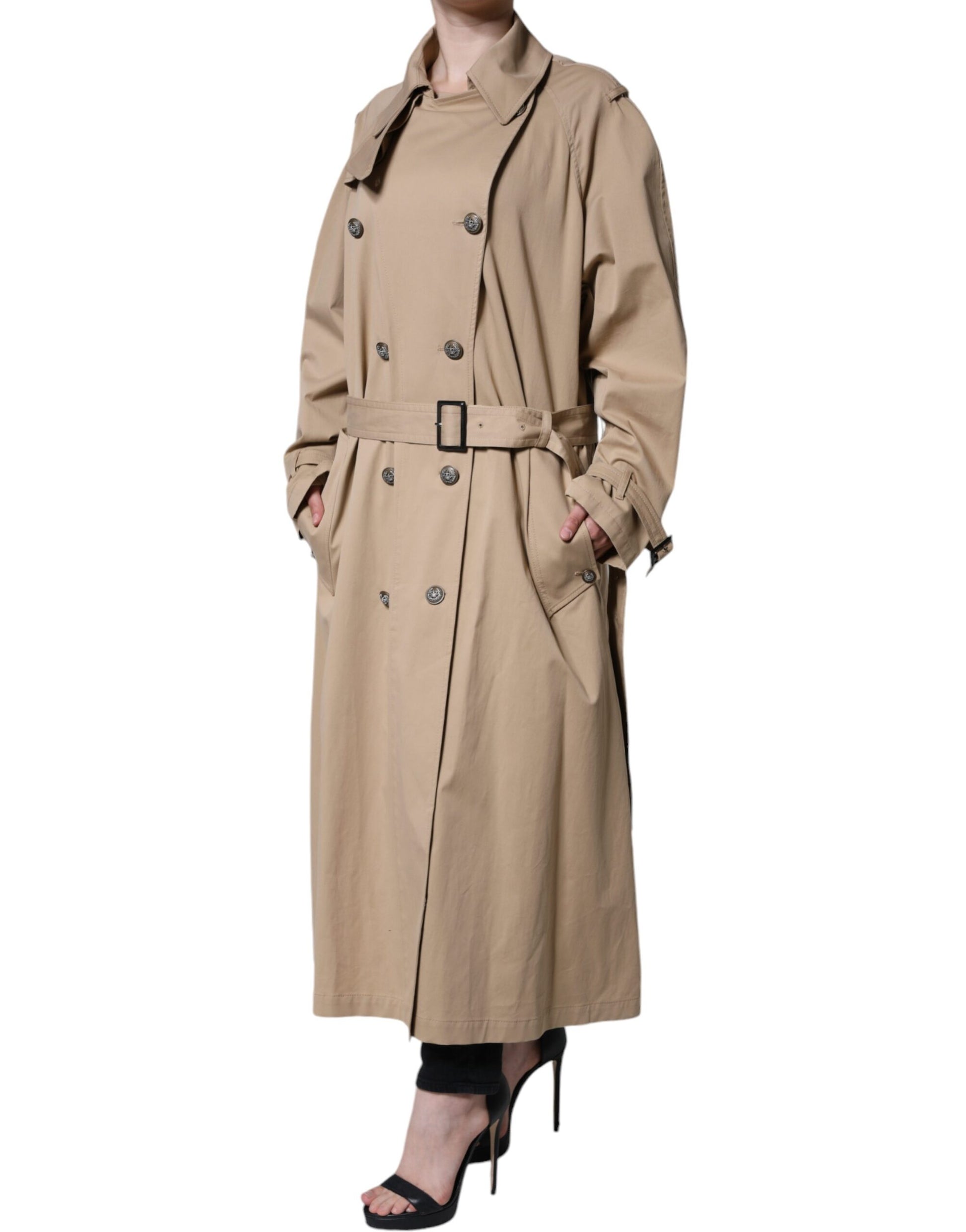 Dolce & Gabbana Green Trench Coats for Women detail view