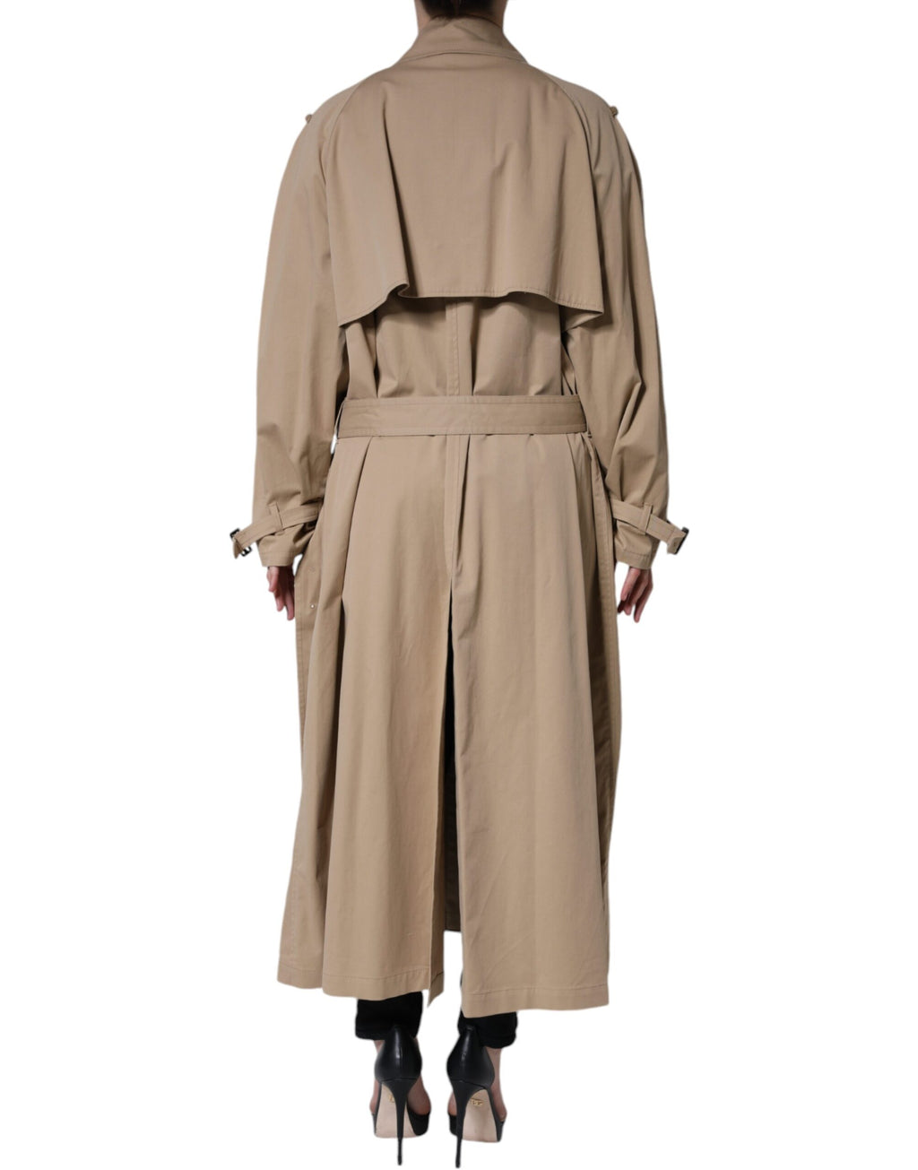 Dolce & Gabbana Green Trench Coats for Women side view