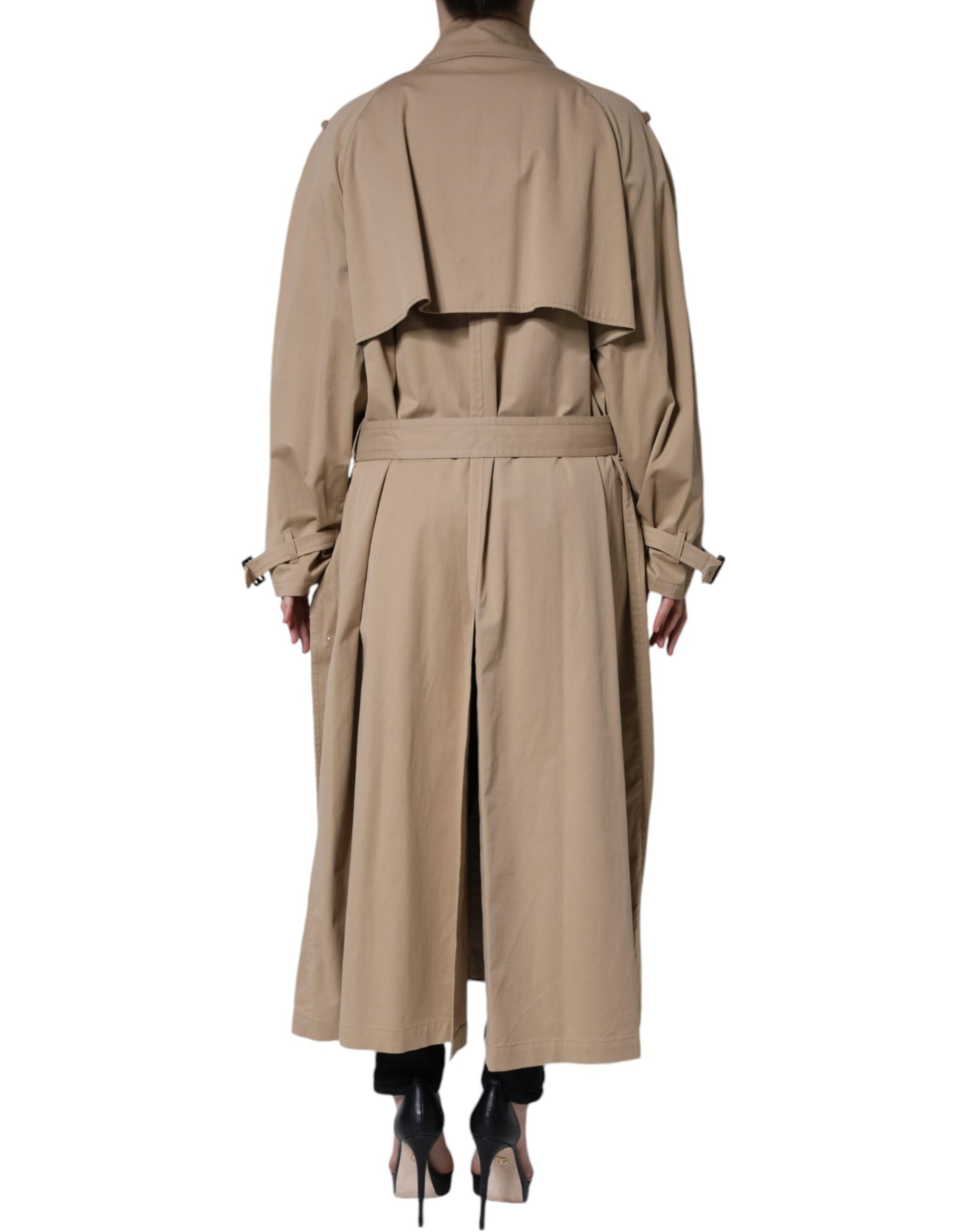Dolce & Gabbana Green Trench Coats for Women side view