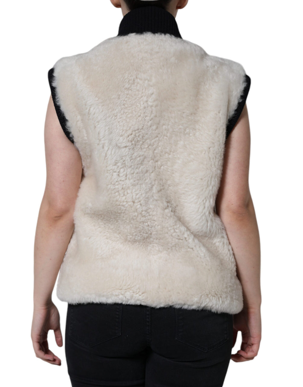 Burberry White Sleeveless Jacket for Women side view
