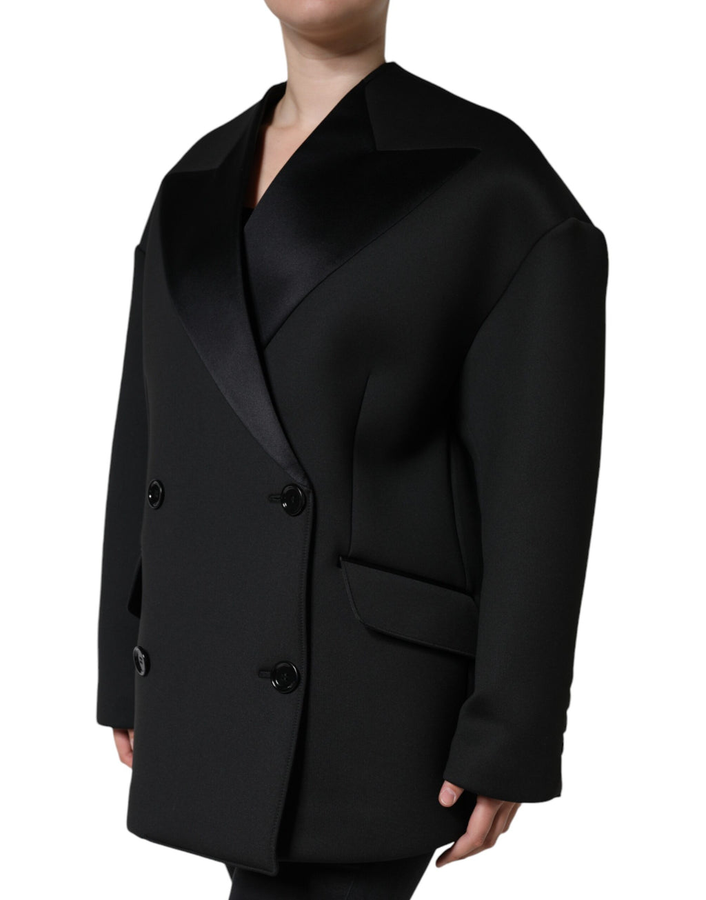 Dolce & Gabbana Black Coat for Women detail view