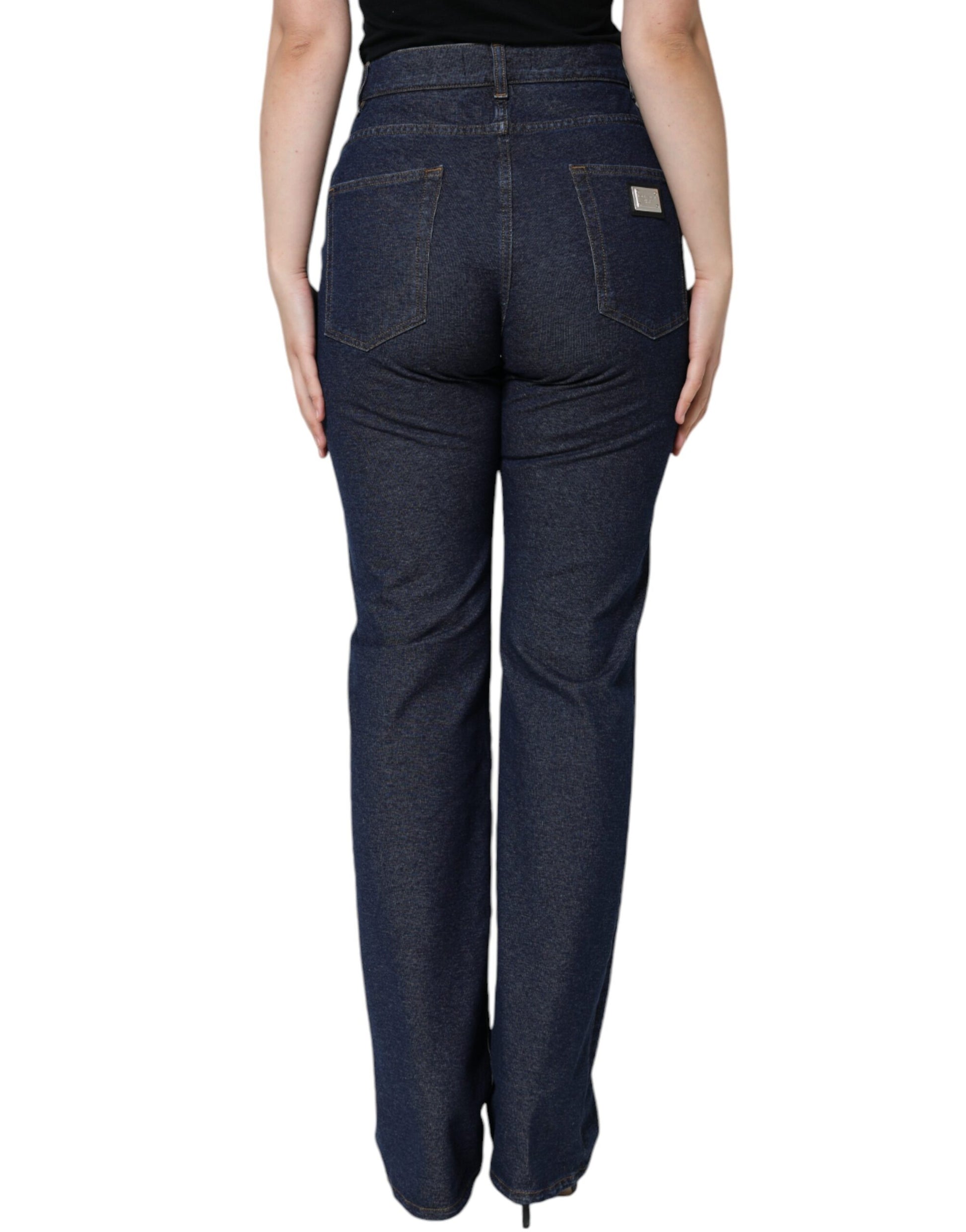 Dolce & Gabbana Blue High Waisted Jeans for Women side view