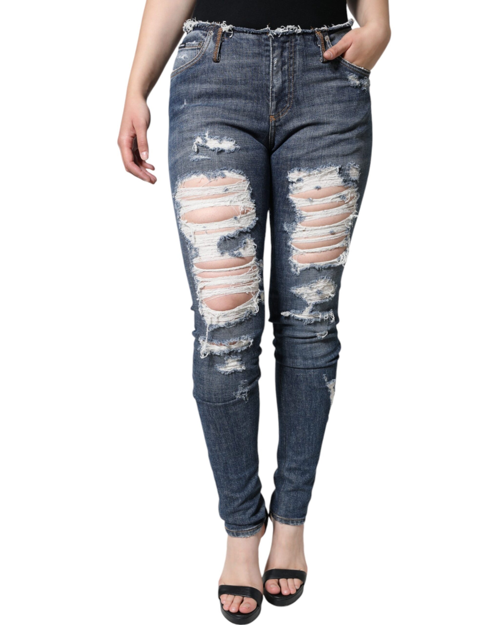 Dolce & Gabbana White Skinny Jeans for Women alternate view