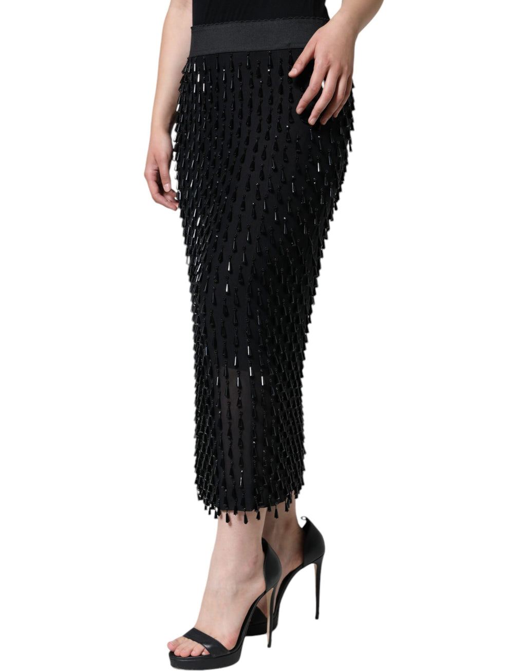 Dolce & Gabbana Black Long Skirt for Women detail view