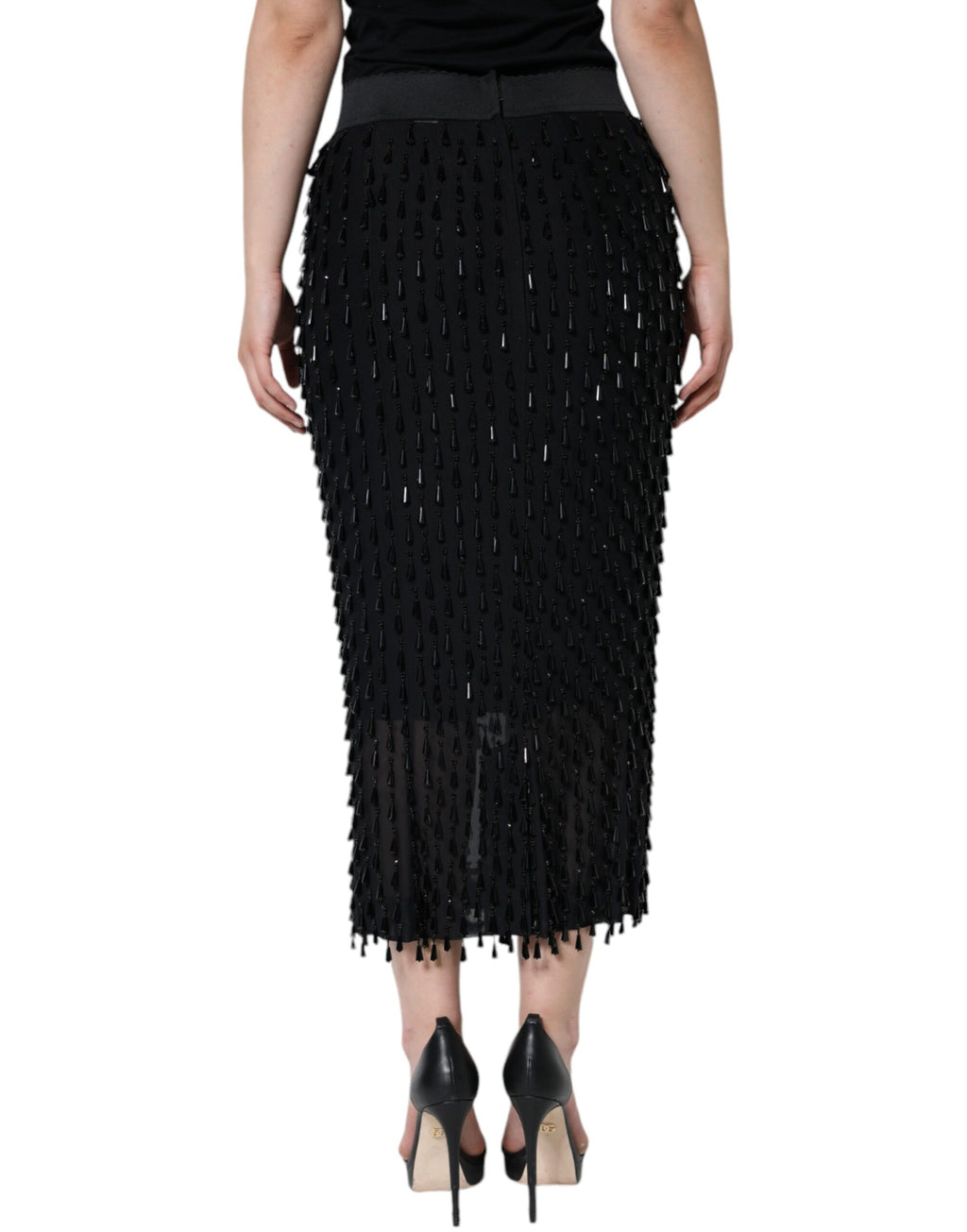 Dolce & Gabbana Black Long Skirt for Women side view