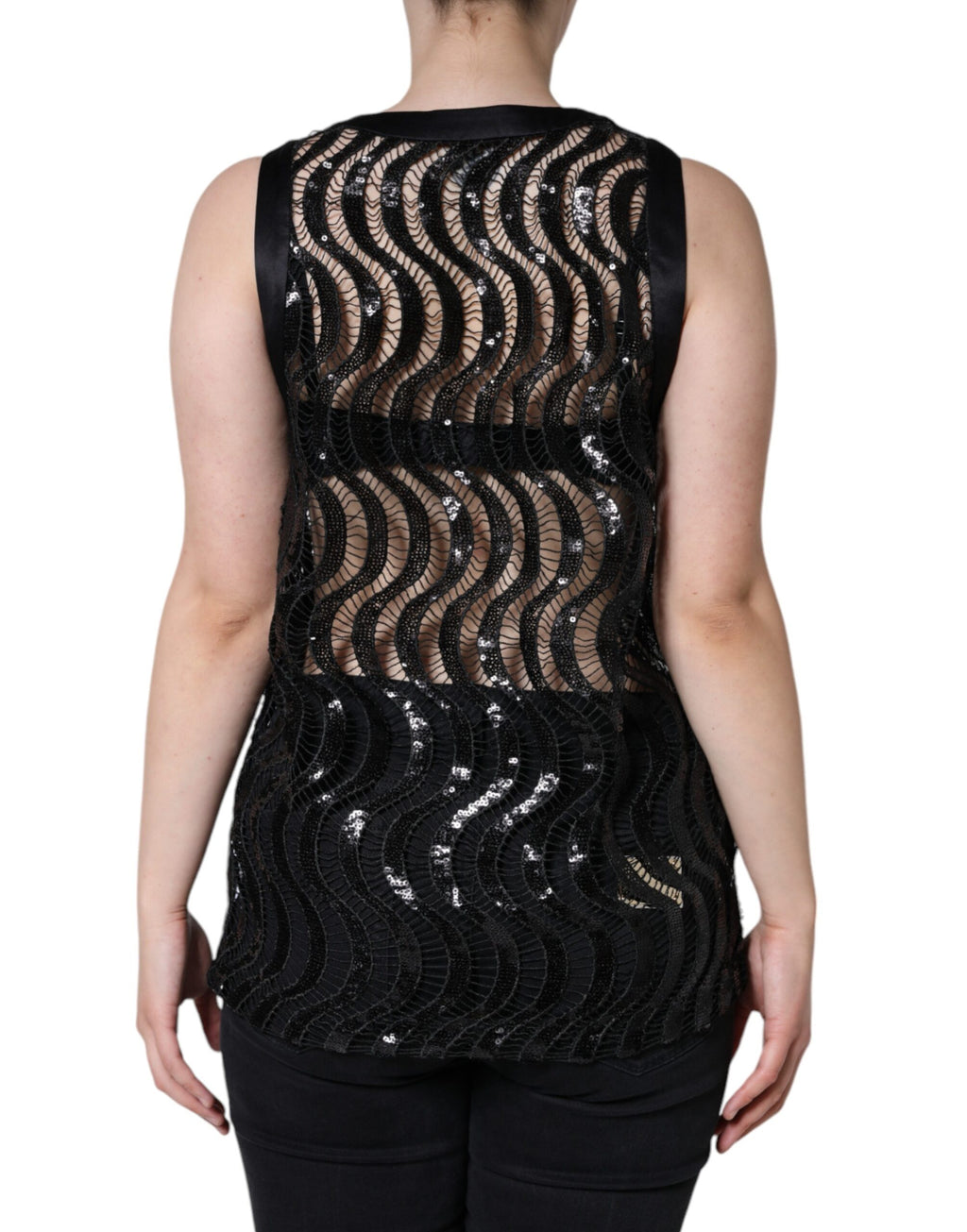 Dolce & Gabbana Black Tank Tops T for Women side view