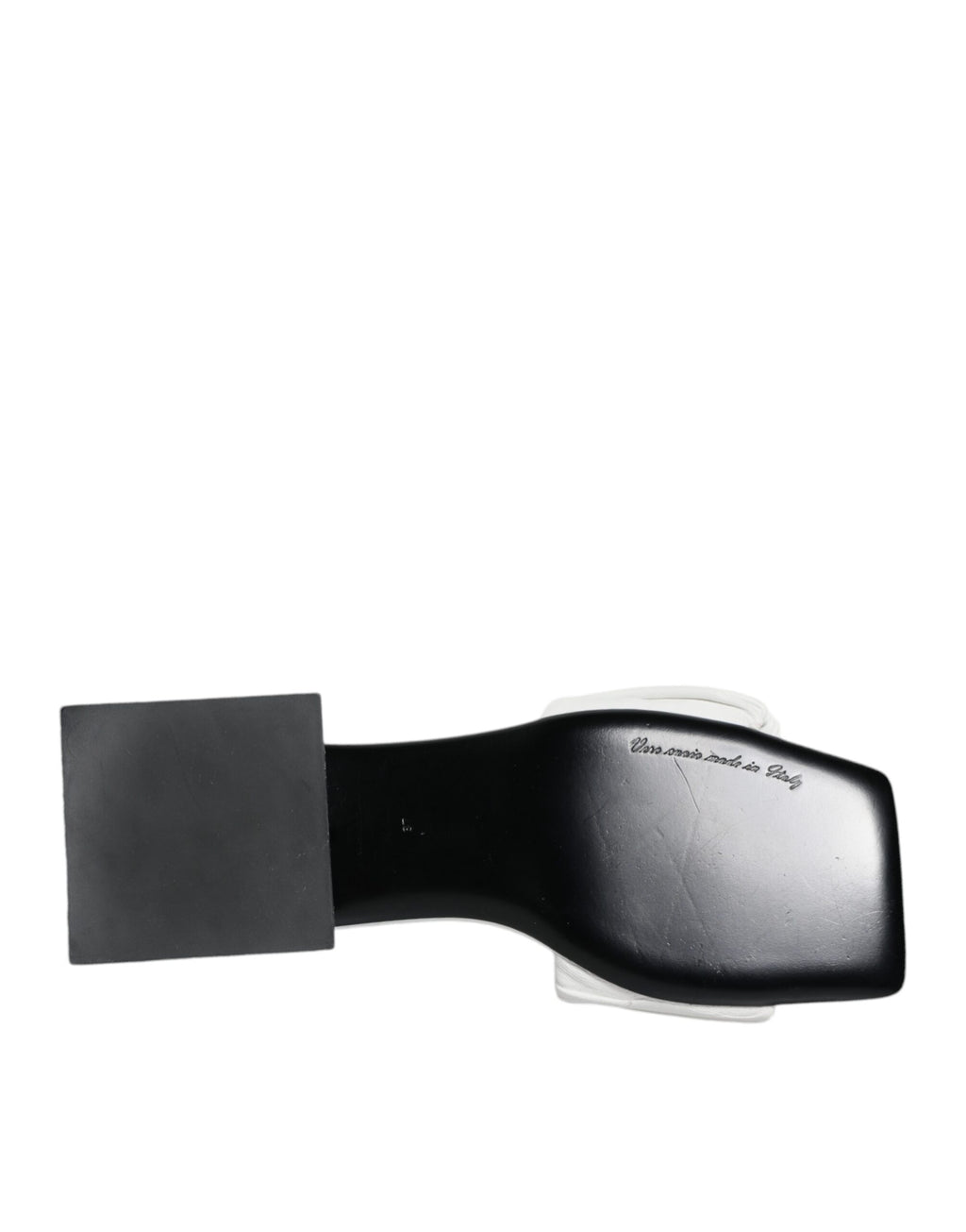 Dolce & Gabbana Sandales plates en cuir blanc