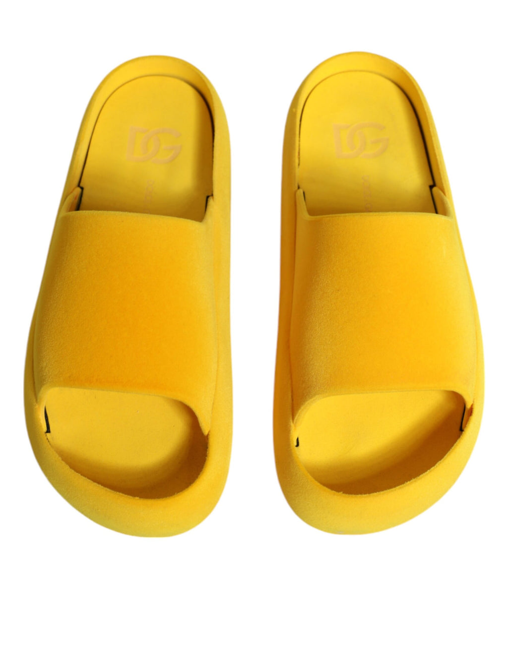 Dolce & Gabbana Yellow Slides for Women detail view