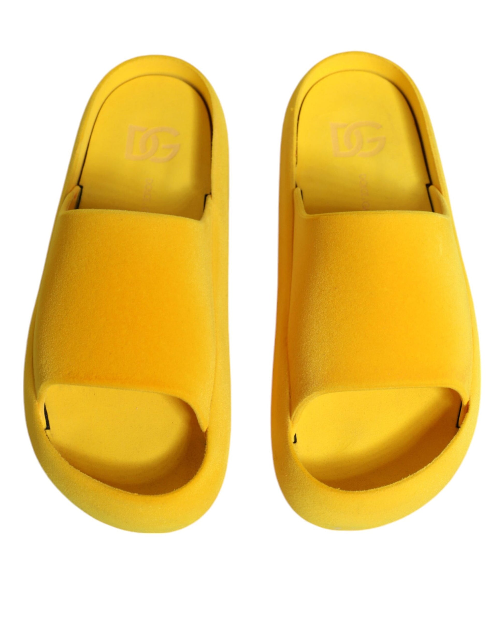 Dolce & Gabbana Yellow Slides for Women detail view