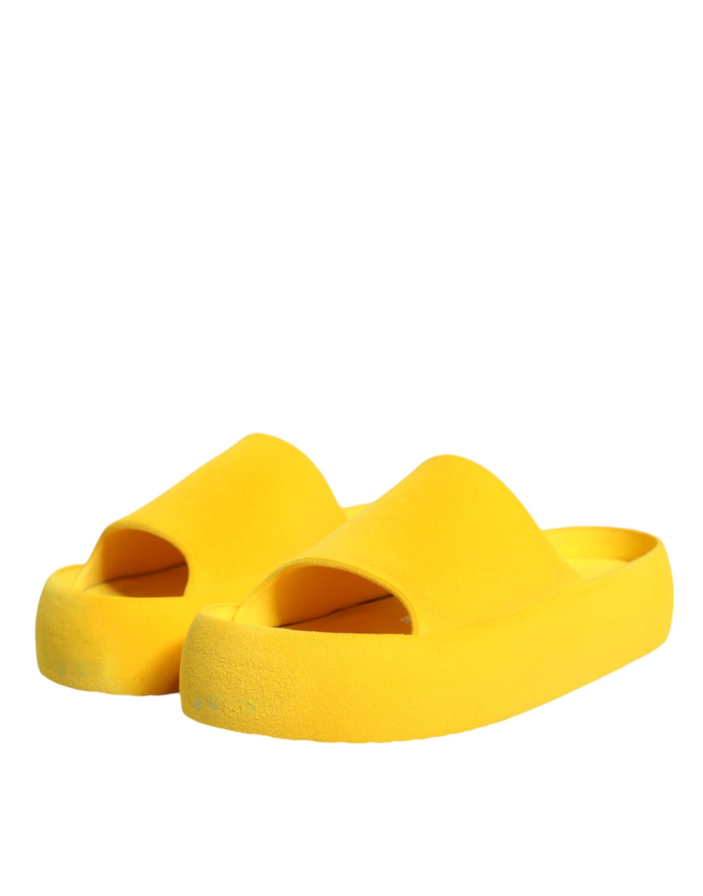 Dolce & Gabbana Yellow Slides for Women side view