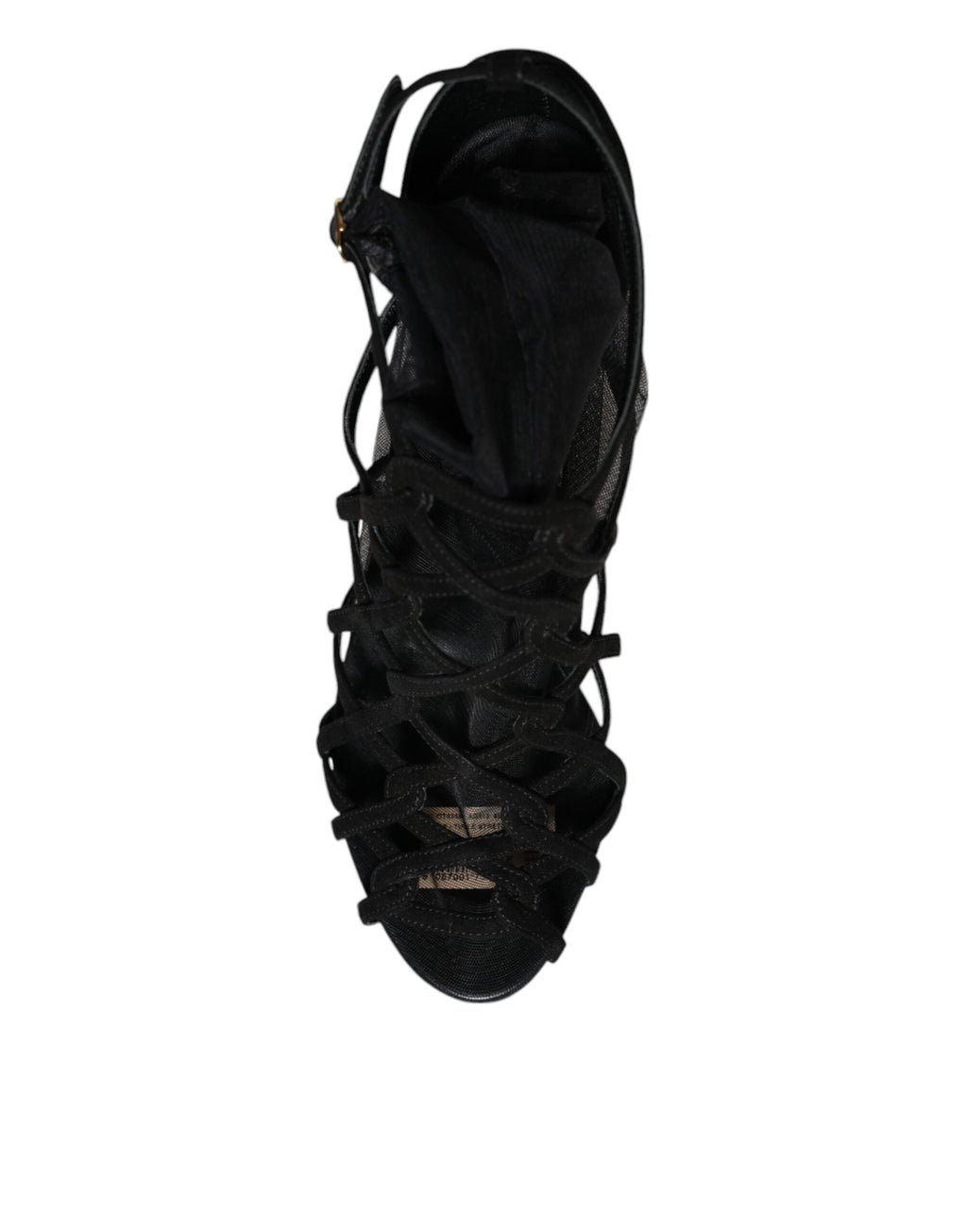 Dolce & Gabbana Sandales à talons en tulle extensible noir