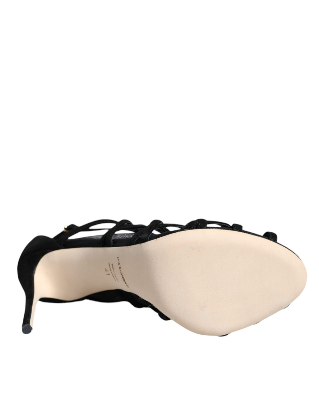 Dolce & Gabbana Sandales à talons en tulle extensible noir