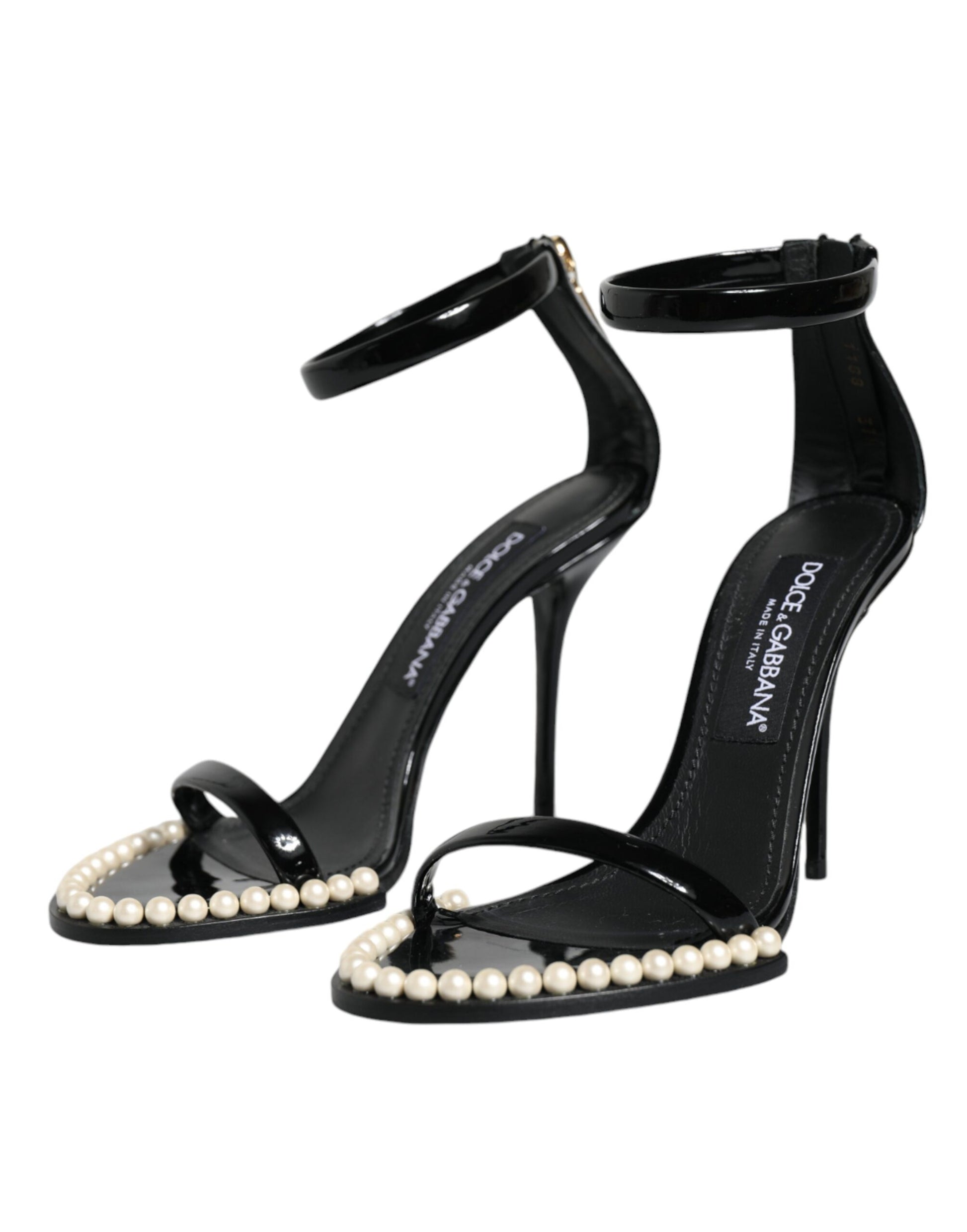 Dolce & Gabbana Black Stiletto Heels for Women side view