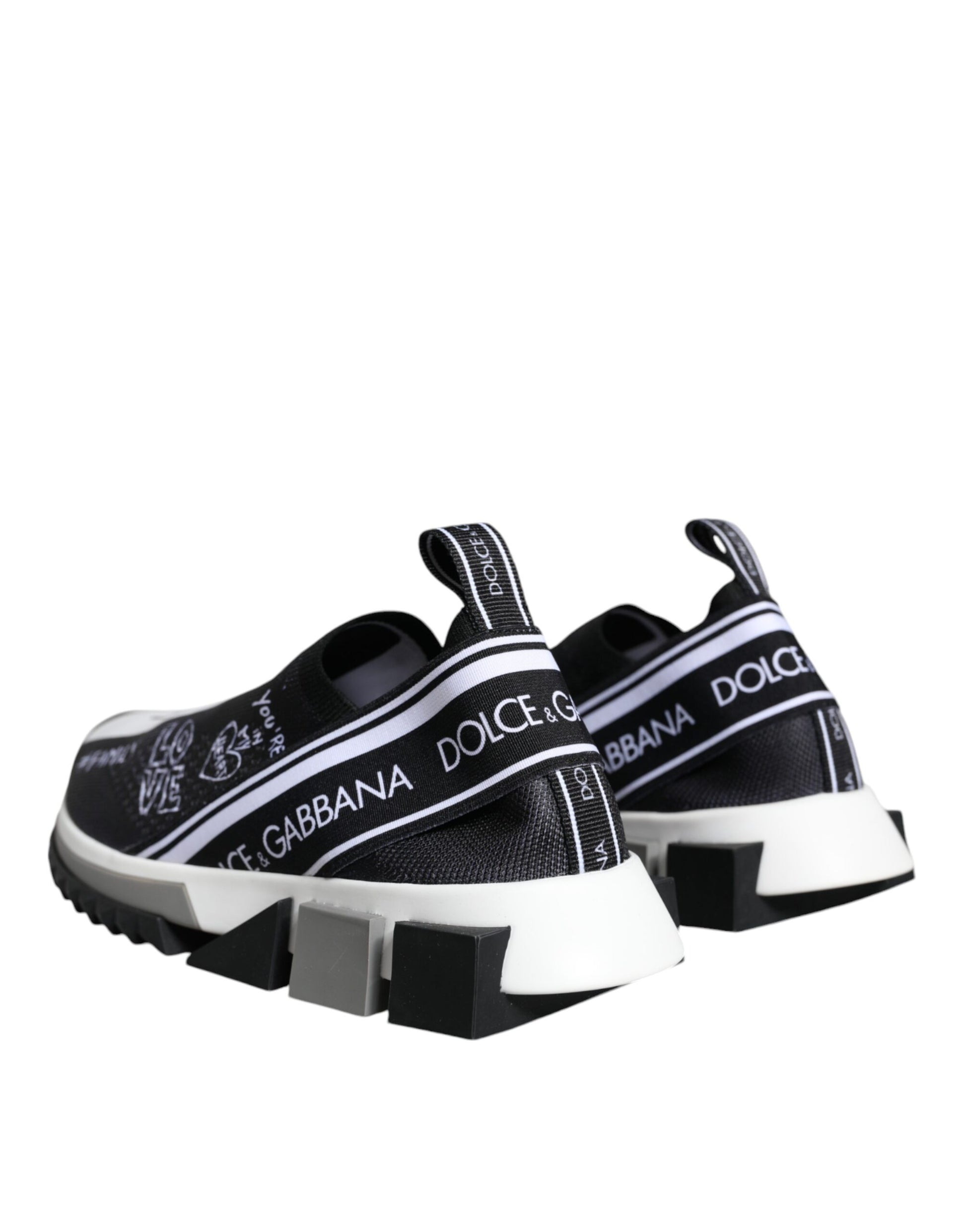 Dolce & Gabbana Black Athletic Sneakers for Women side view
