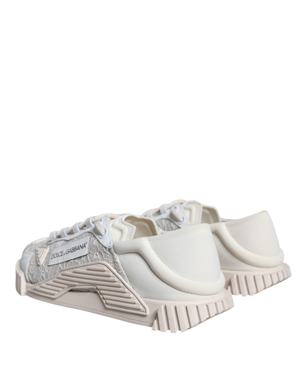 Dolce & Gabbana White Low Top Sneakers for Women side view