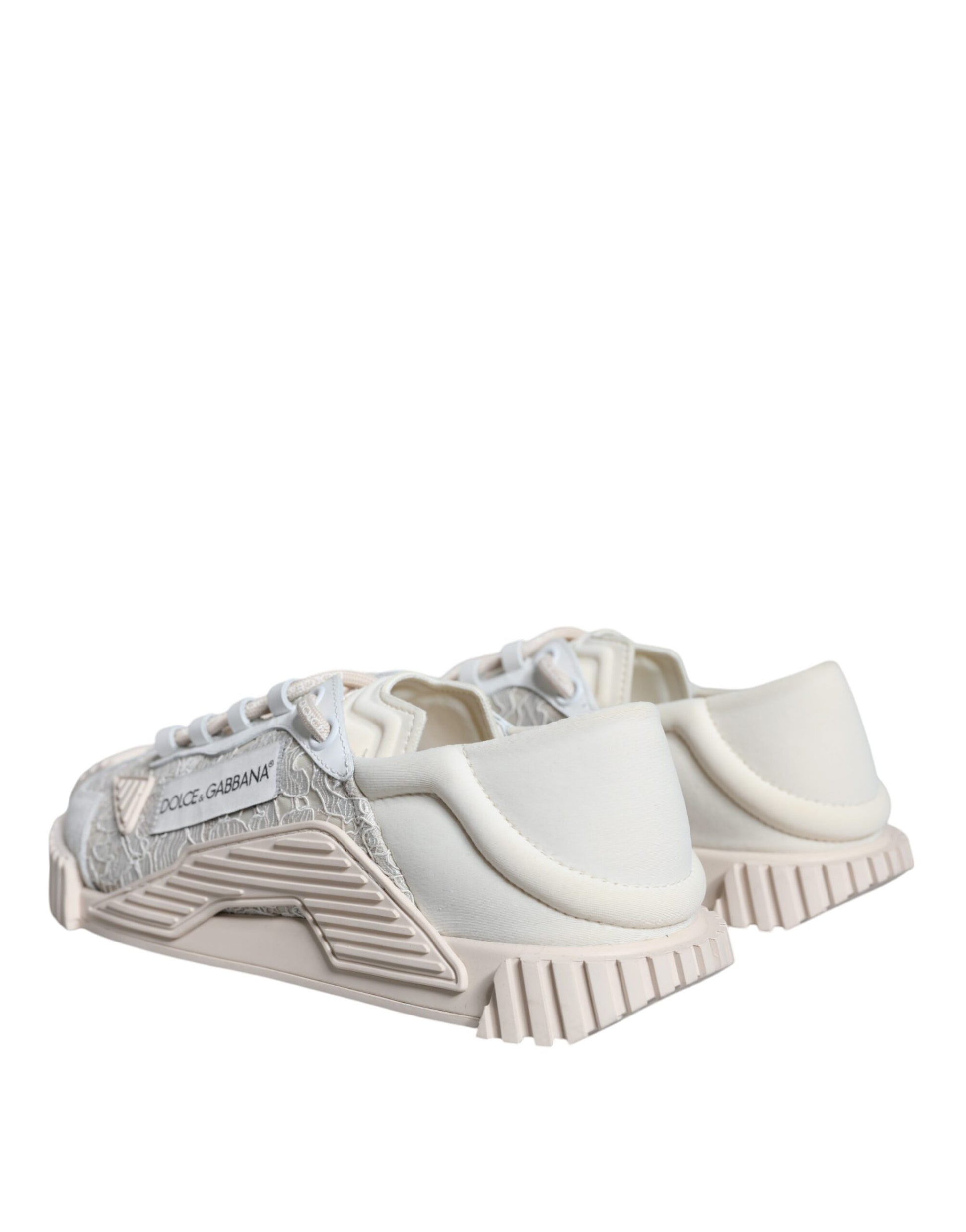 Dolce & Gabbana White Low Top Sneakers for Women side view