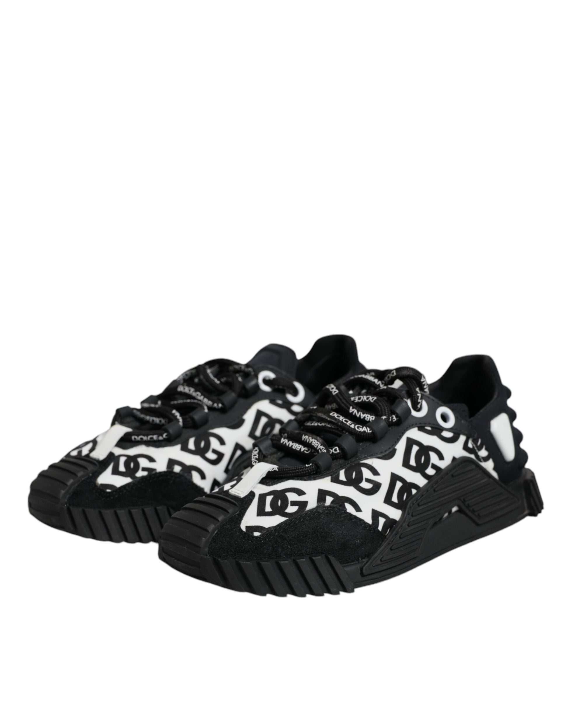 Chaussures Baskets Basses à Lacets NS1 Logo Noir Dolce & Gabbana