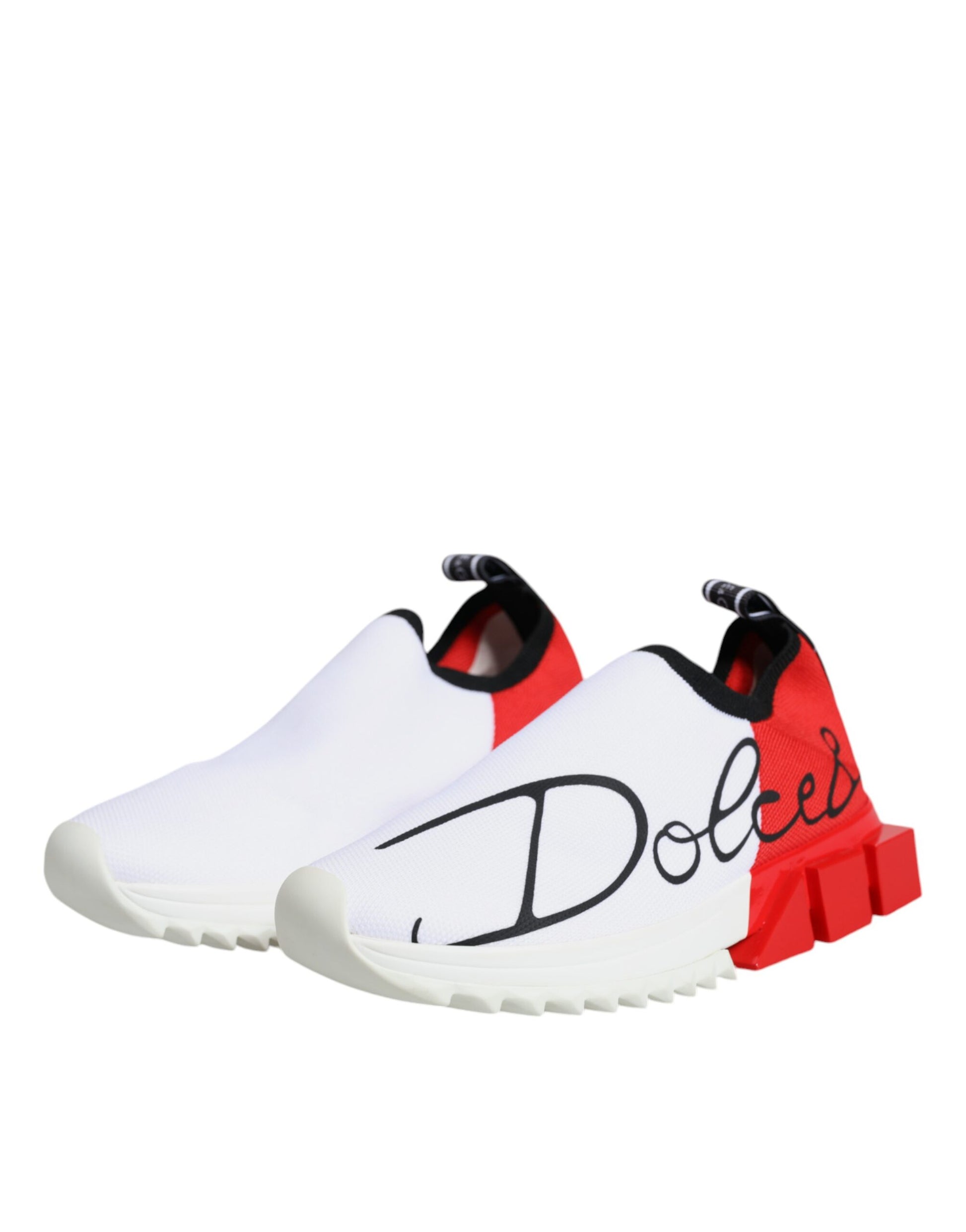 Dolce & Gabbana White Athletic Sneakers for Women side view