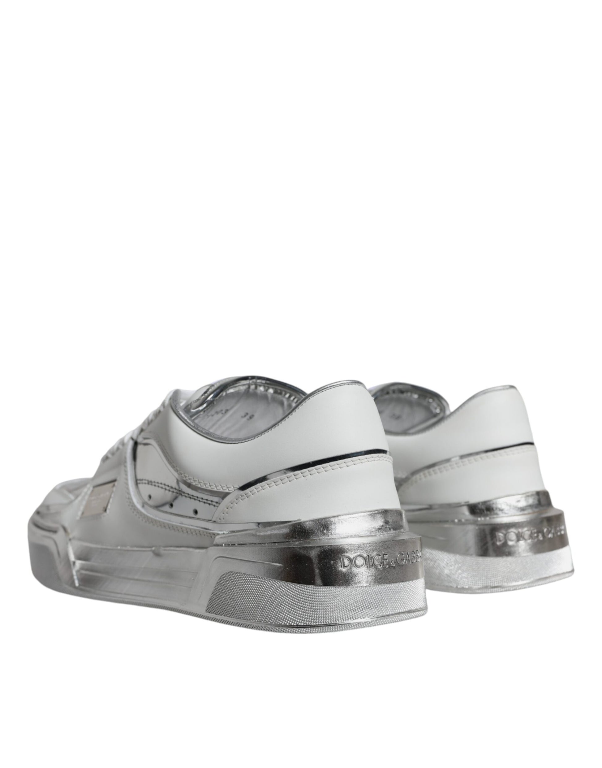 Dolce & Gabbana White Low Top Sneakers for Women side view