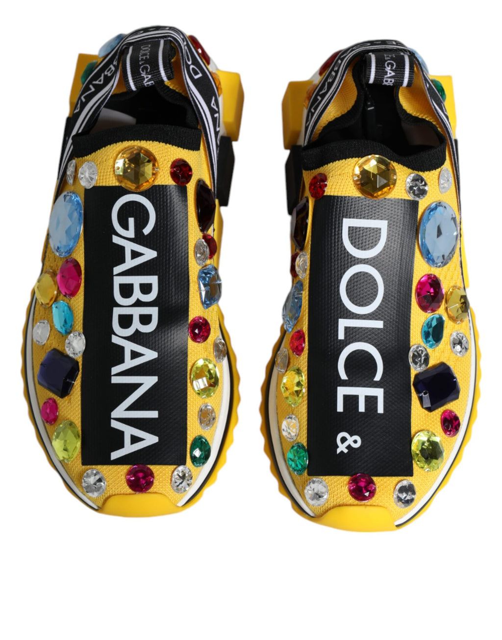 Dolce & Gabbana Yellow Low Top Sneakers for Women detail view