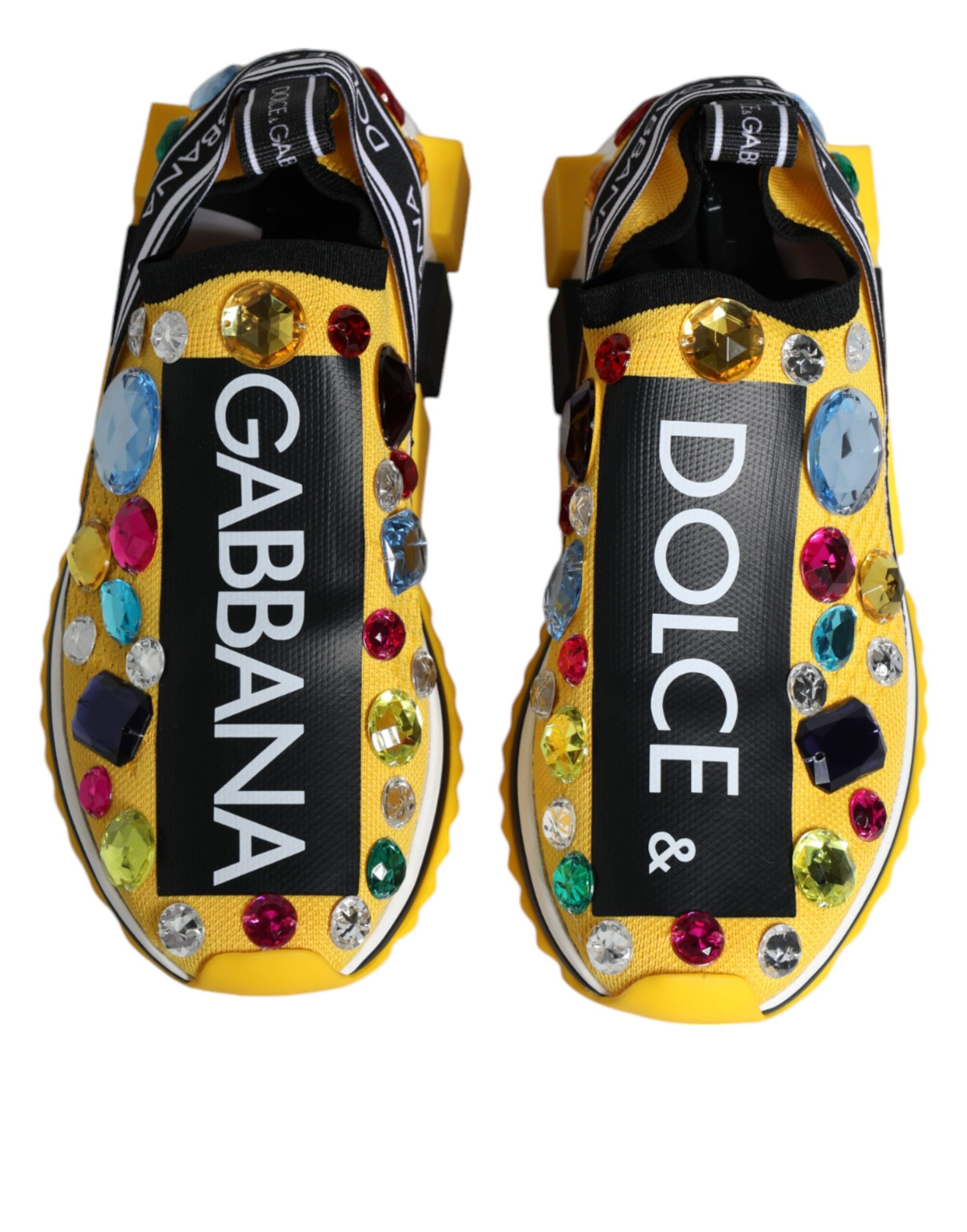 Dolce & Gabbana Yellow Low Top Sneakers for Women detail view
