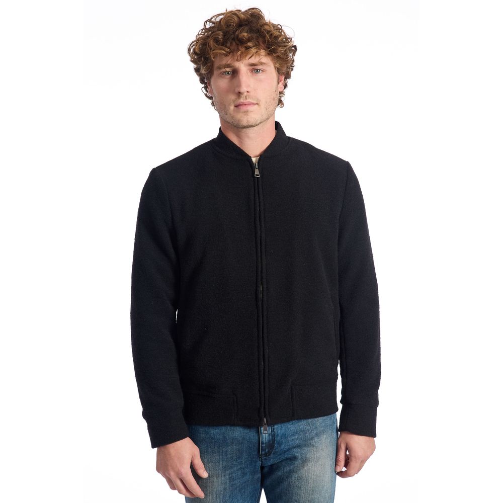 Roberto Pepe Luxury Black Bomber for Men