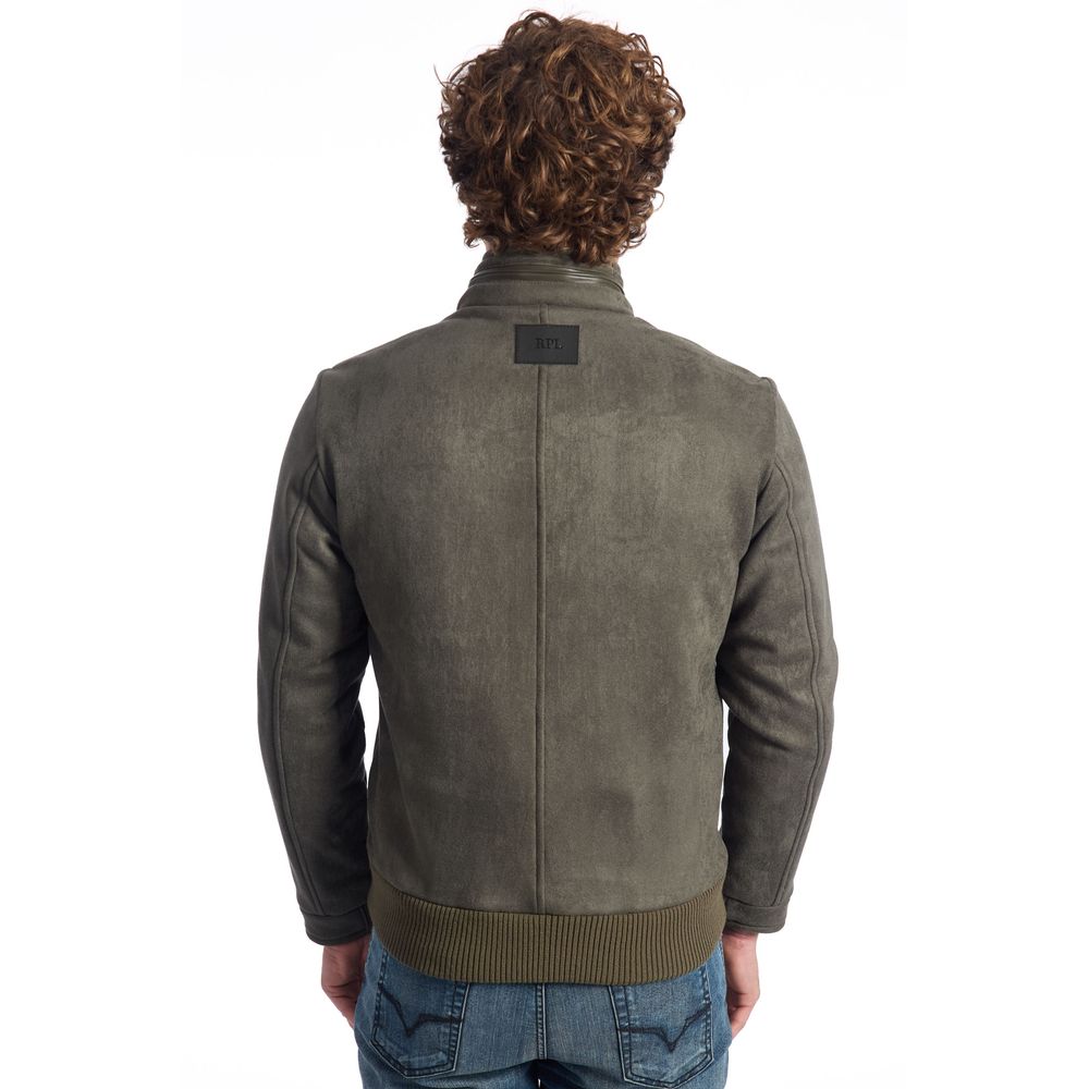 Roberto Pepe Luxury Green Bomber for Men detail view