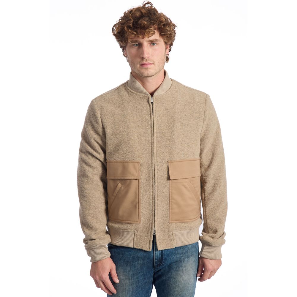 Roberto Pepe Luxury Beige Bomber for Men