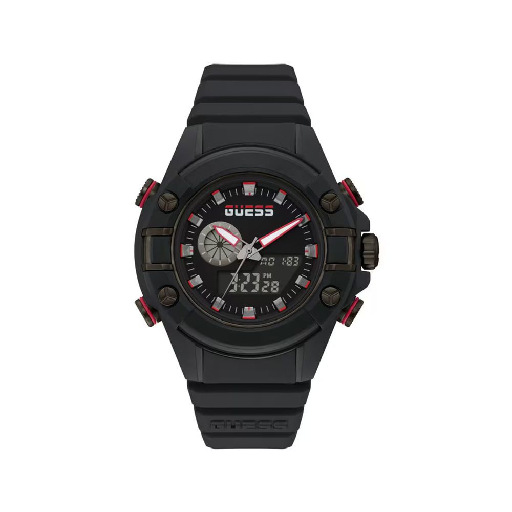 Montre Sport Guess en Résine Noire
