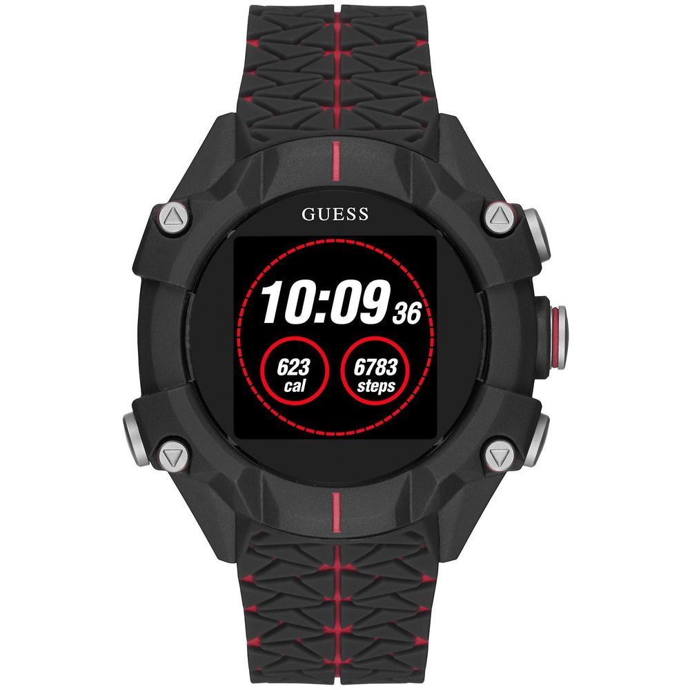 Montre digitale Guess en résine noire