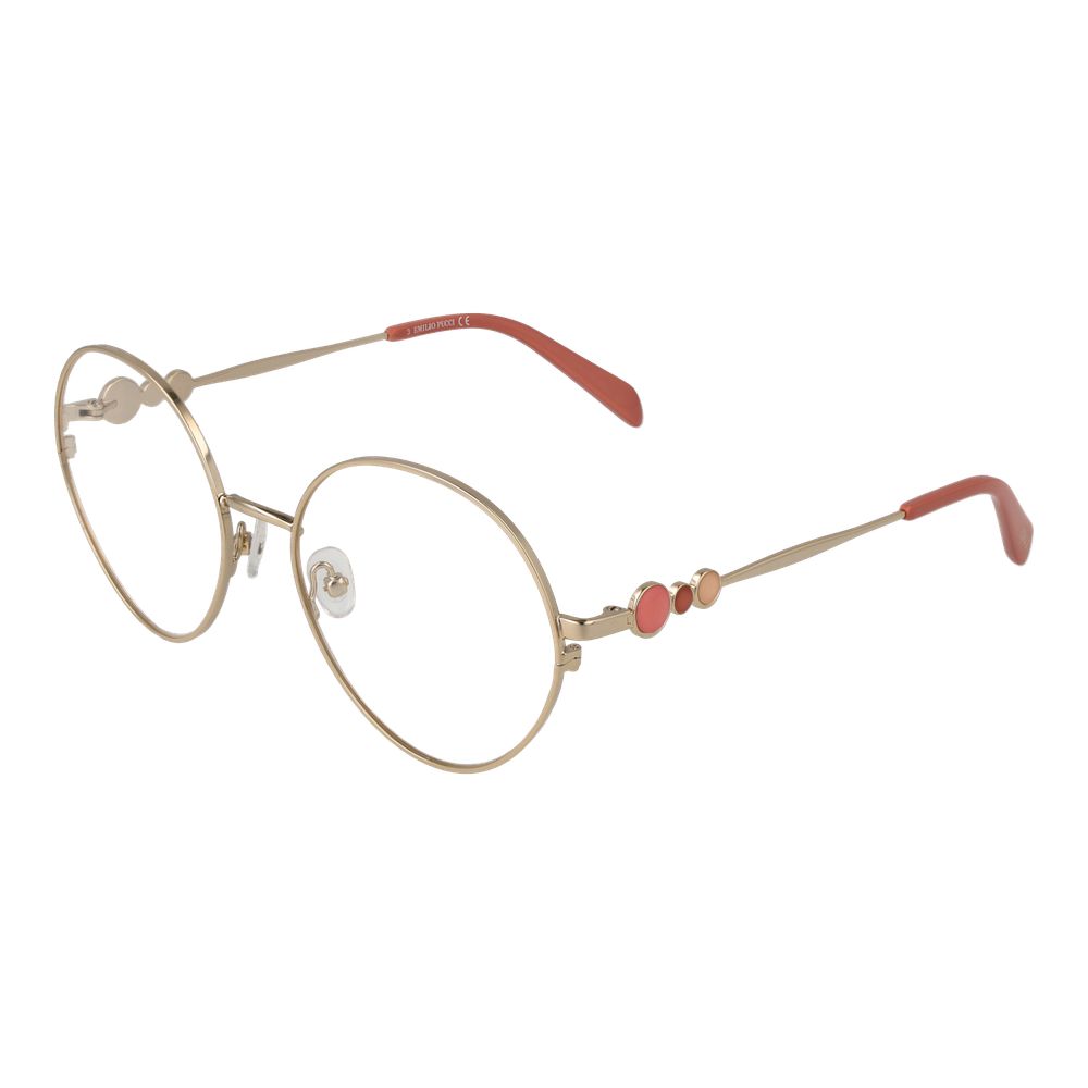 Emilio Pucci Gold Glasses Frames for Women
